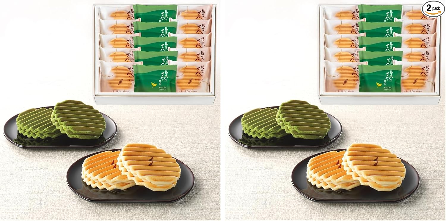 Sonke Gen Yoshinoya Fukuwata Senbei Matcha Assortment, 10 Pieces (Gift, Sweets, Hand Souvenir)