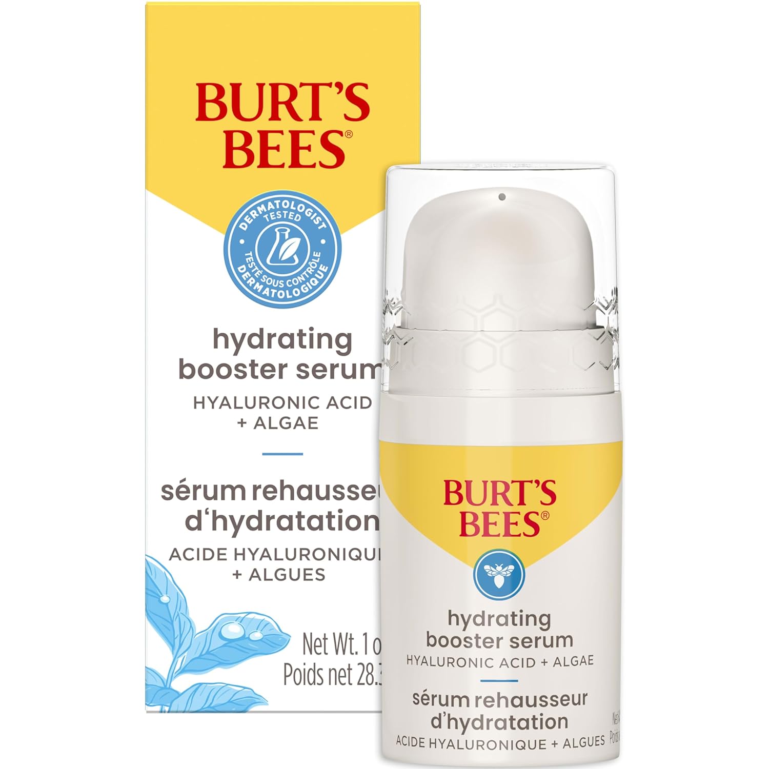 Burt's Bees Suero facial de cúrcuma con vitamina C, ilumina la piel y reduce visiblemente las manchas oscuras, las líneas finas y las arrugas, naturalmente hidratante, ligero - Refuerzo iluminador (1 oz)