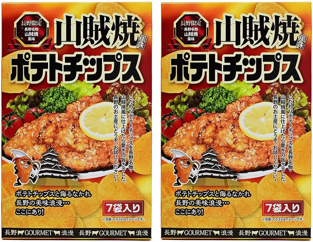 Takachiho Nagano Limited Nagano Specialty Banditsuyaki Flavor Potato Chips, 2.9 oz (84 g) (12 g x 7 Bags) (1 Box)