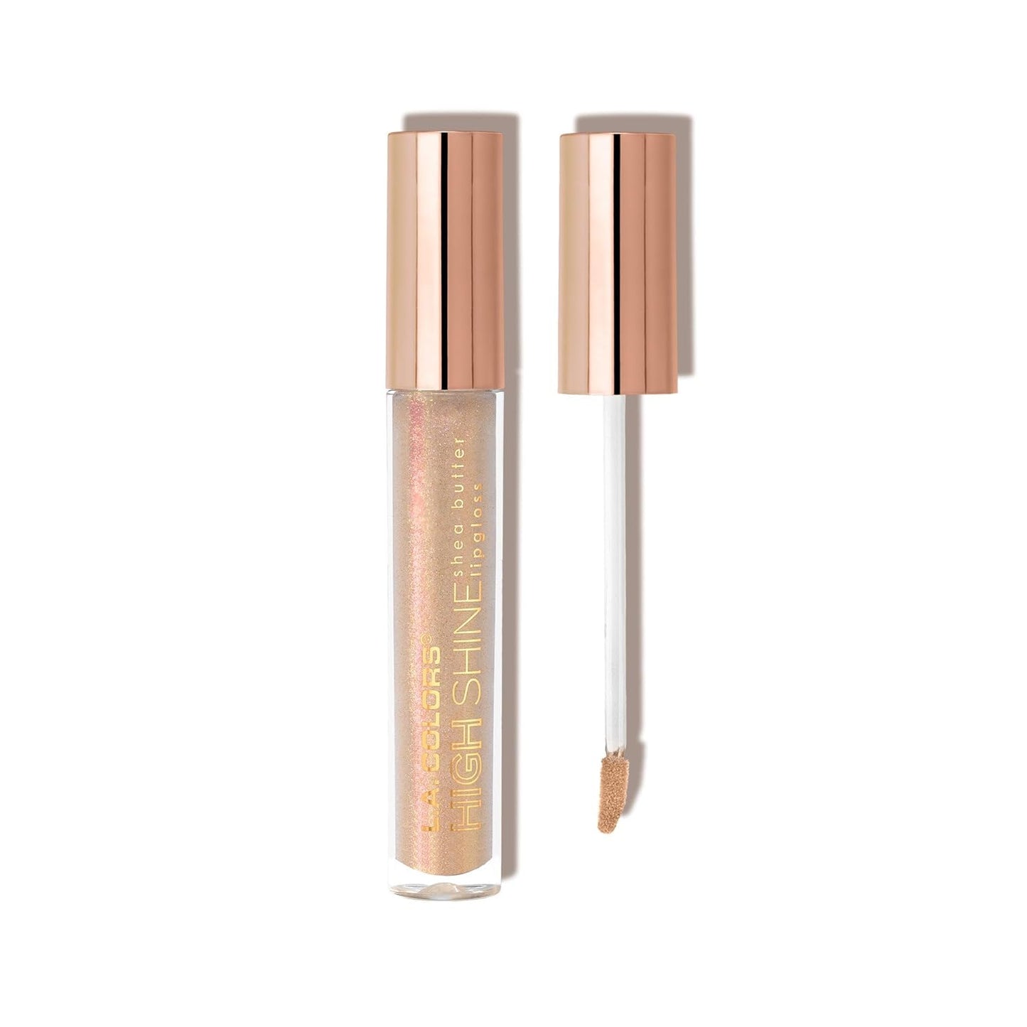 Manteca de Karité Lip Gloss de lato brillo L.A. Colors, de 0,14 onza, Transparente
