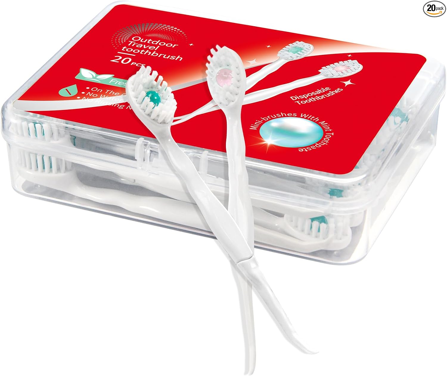 Cepillos de Dientes Mini Desechables con Pasta de Dientes y Palillos, Limpiadores de Lengua, Reducen el Mal Aliento, Raspador de Lengua, Cepillo de Dientes Prepastado, Ideal para Trabajo o