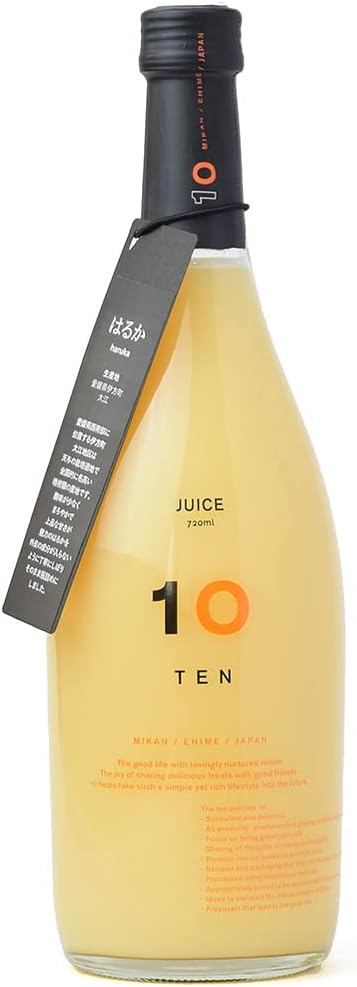 10FACTORY Ehime Mikan 100% Fruit Juice, Additive-Free, Straight Juice, 1 Bottle (24.3 fl oz (720 ml)), Made in Ehime, High Quality, Made in Japan (Kawachi Bankan)
