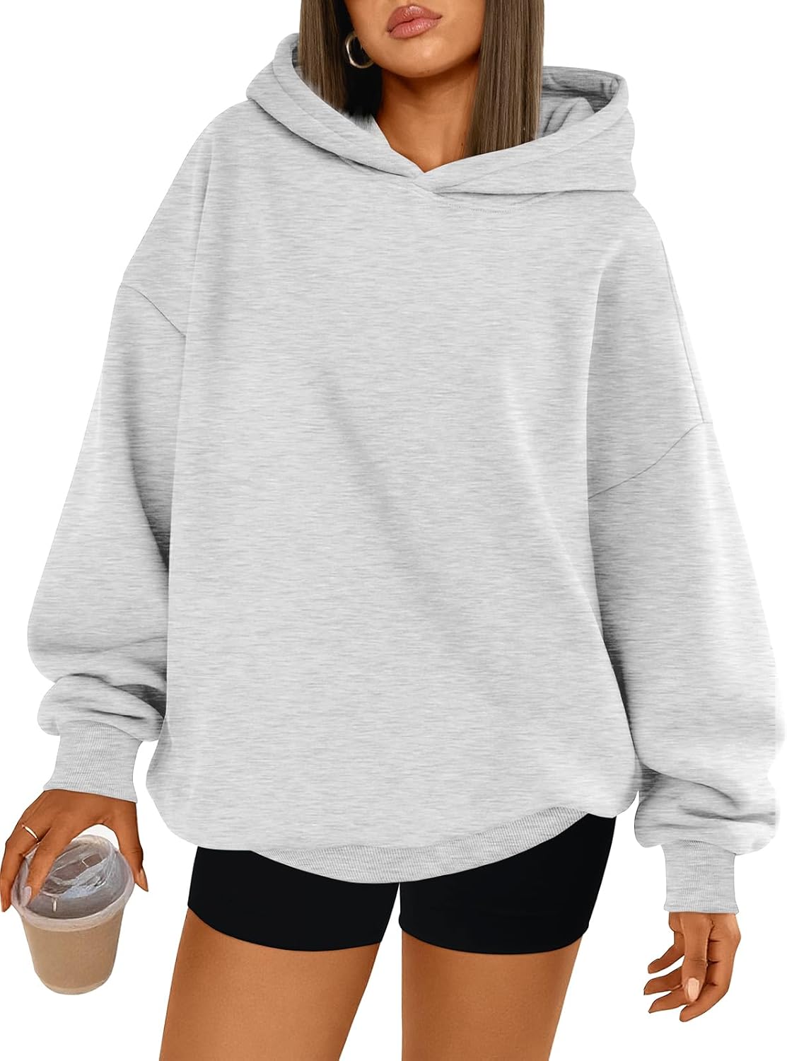 Trendy Queen Sudaderas con capucha de gran tamaño para mujer | Soft Fleece Pullover In A Relaxed, Oversized Fit. Suitable For College Outfits, Trendy Streetwear, And Daily Home Wear
