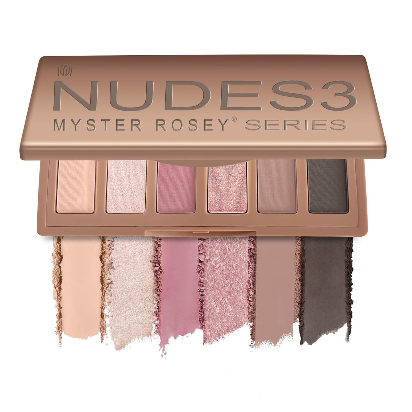 MYSTER ROSEY Nudes 2 Series Mini Eyeshadow Palette, Velvety Matte&Satin Finish, 6 Nude Taupe & Brown Neutral Eye Shadows, Travel Friendly Size, Vegan, Cruelty -free