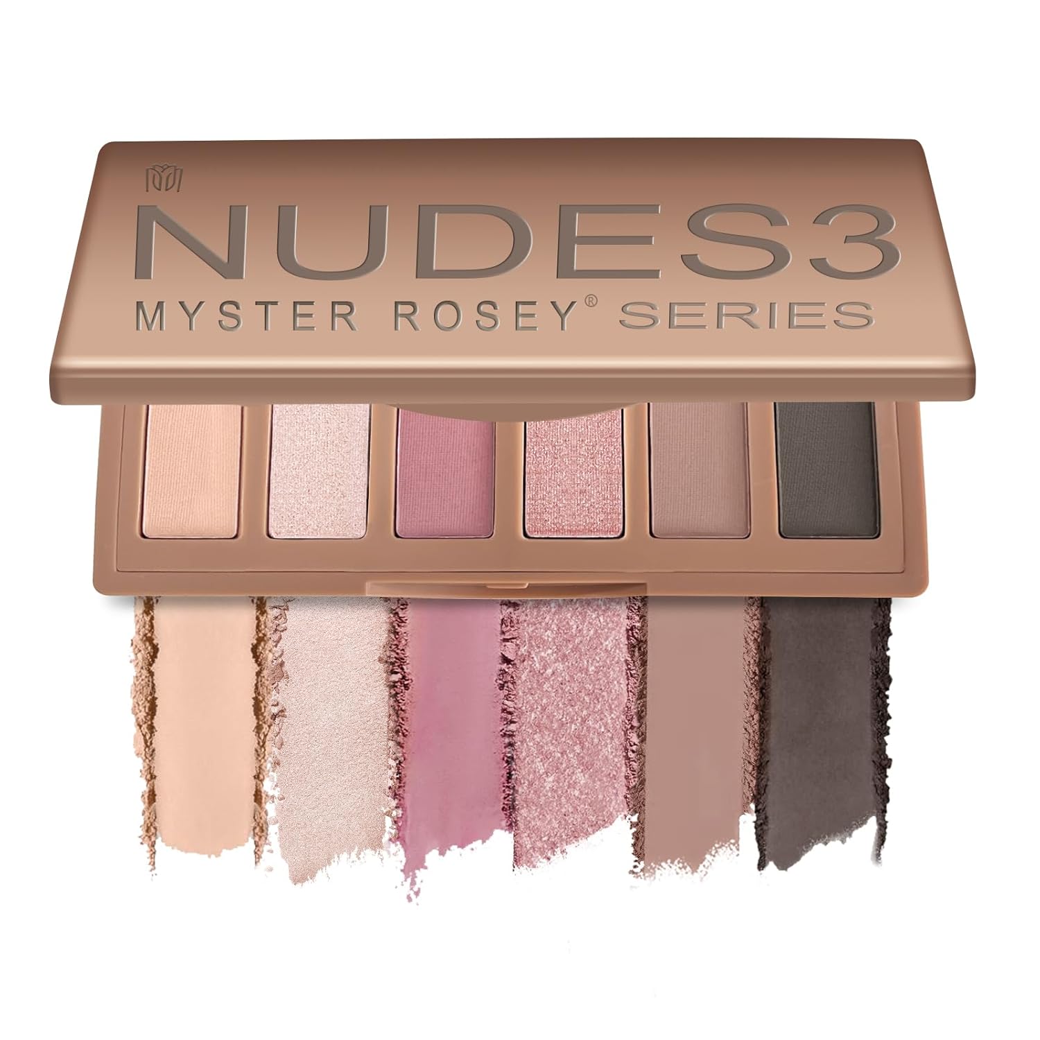 MYSTER ROSEY Nudes 2 Series Mini Eyeshadow Palette, Velvety Matte&Satin Finish, 6 Nude Taupe & Brown Neutral Eye Shadows, Travel Friendly Size, Vegan, Cruelty -free