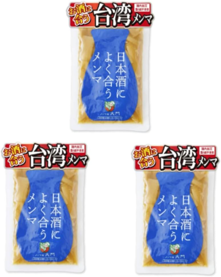 Menmaya Daimon Snacks, Goes Well with Highball, Menma 7.1 oz (200 g), Seafood Umami and Black Pepper Accented, Seasoned Extra Thick Meaty Texture, Fully Fermented Ingredients, No Bleach Used