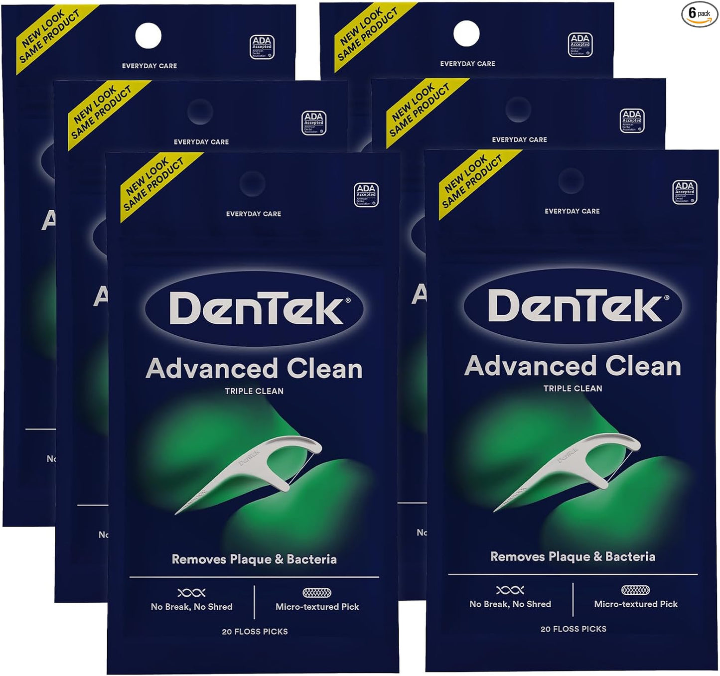 DenTek - Selecciones de hilo dental de limpieza avanzada Triple Clean, sin roturas y sin deshilachado, 150 unidades (el empaque puede variar)