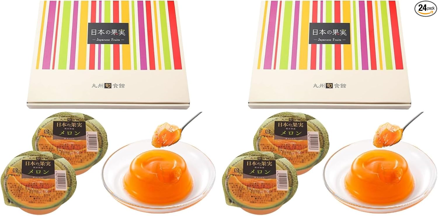 [Kyushu Shunshokan] Japanese Fruit Trial Set, Kumamoto Prefecture, Melon Jelly, 5.5 oz (155 g) x 3 Pieces, Assortment, Gift