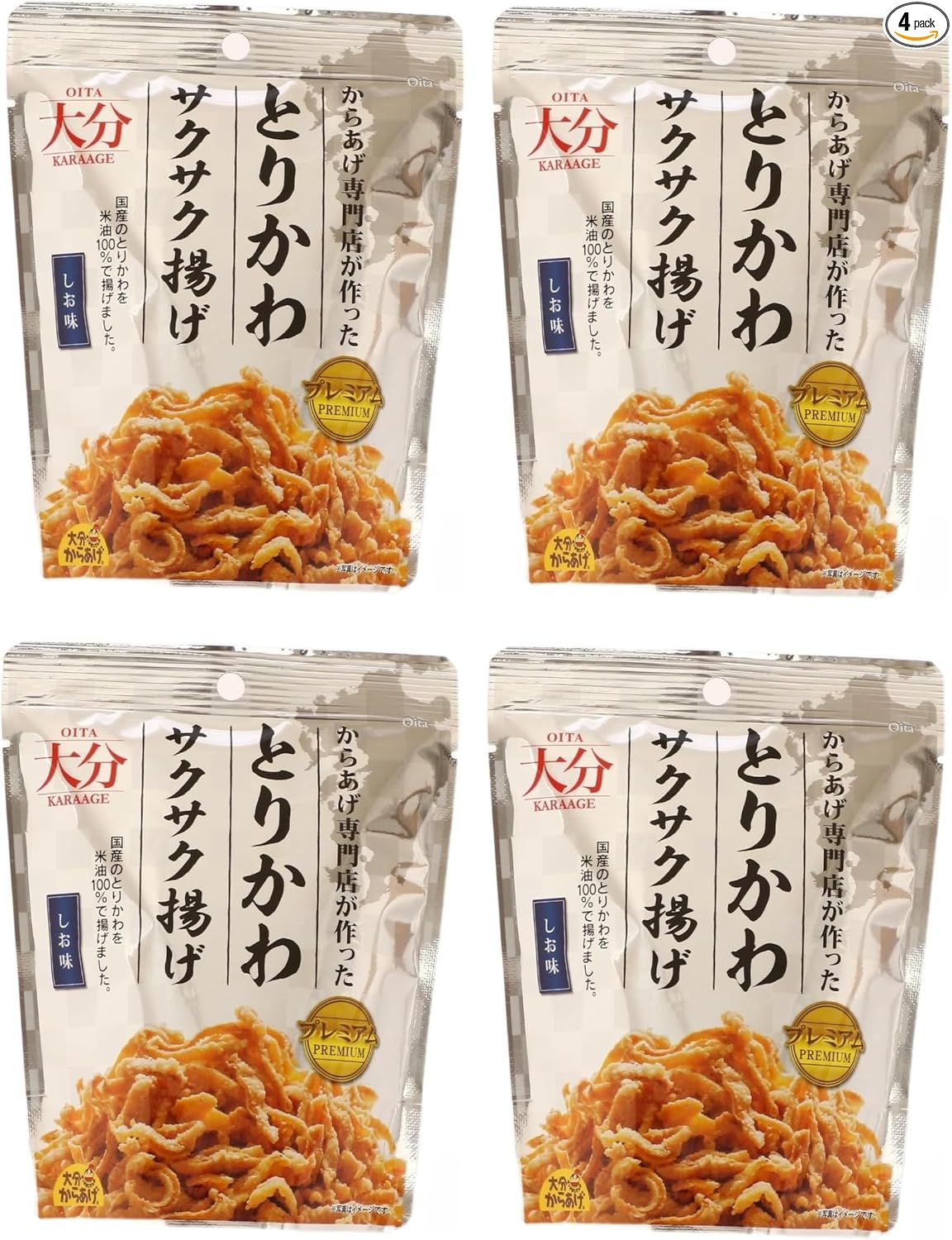 Oita Karaage Premium Crispy Chicken Skin Salt Flavor 30g Snack, Appetizer, Snack from Karaage Specialty Store