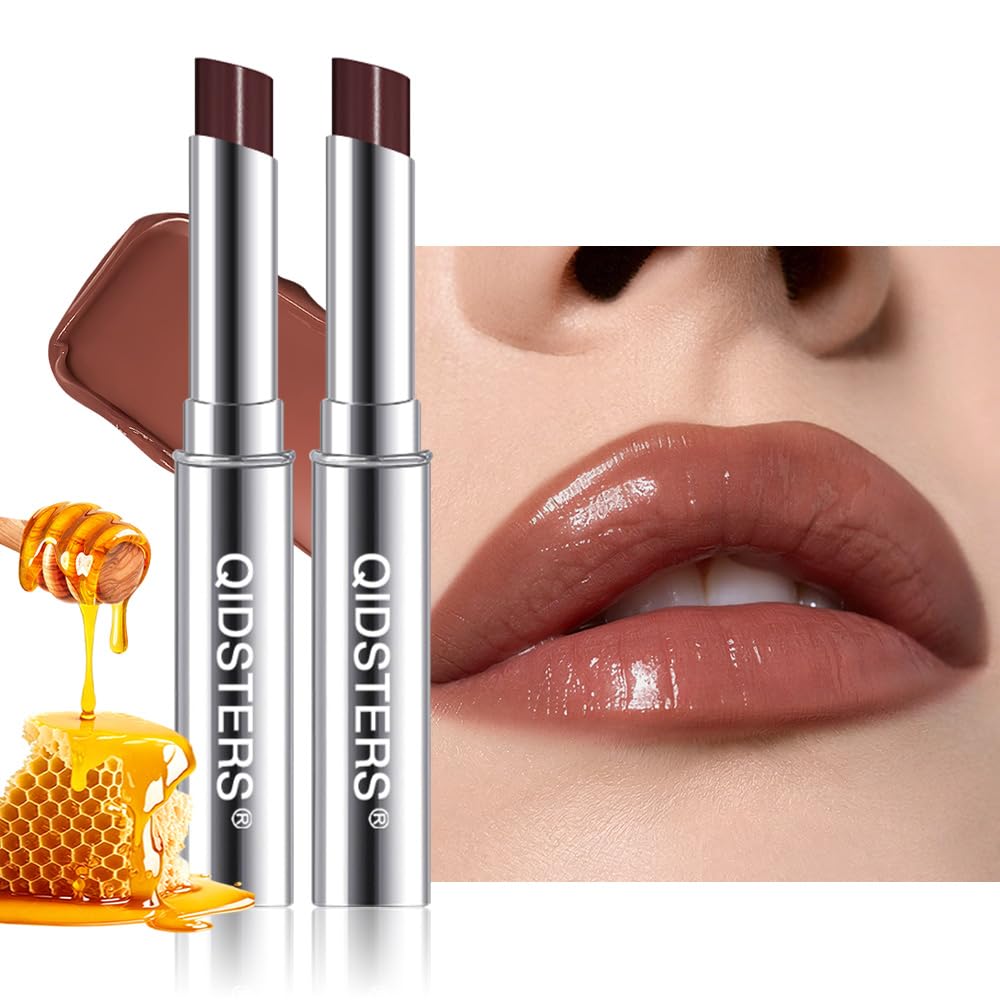 Honey Lipstick - Bálsamo labial tintado, mancha labial hidratante transparente para todos los tonos de piel (A-2Pcs-07 Mauve+09 Cherry, 2 unidades (paquete de 1))