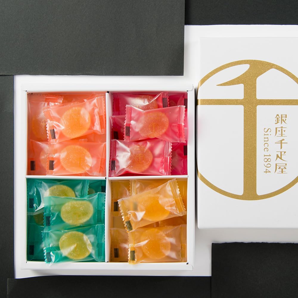 Ginza Senbikiya Ginza Fruit Yokan 6 pieces, Gift card included, Official wrapping, Official carry bag included, Gift