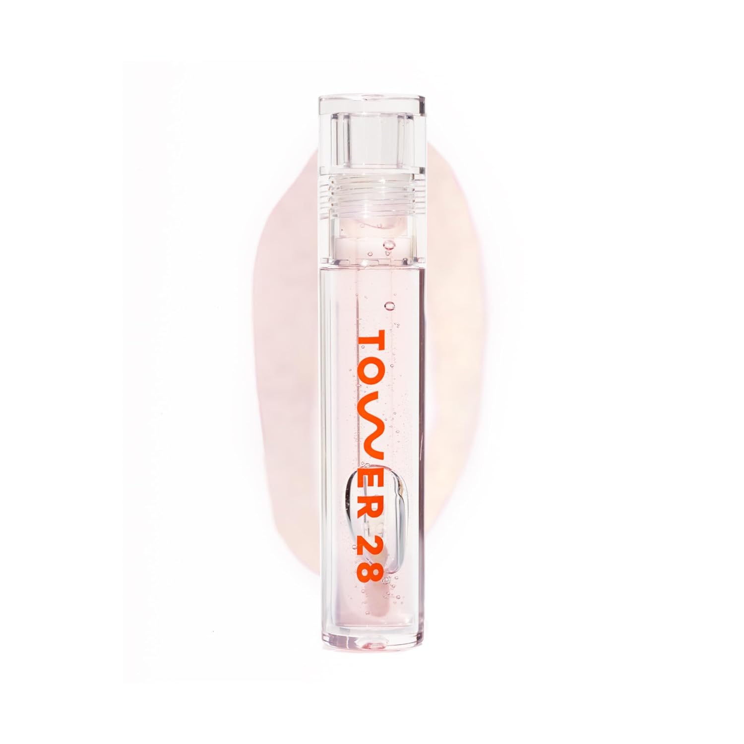 Tower 28 ShineOn - Jalea de labios lechosa, PISTACHIO, antiadherente, brillo labial vegano hidratante en rosa nude lechoso, aceite hidratante de albaricoque y semillas de frambuesa, limpio, libre de