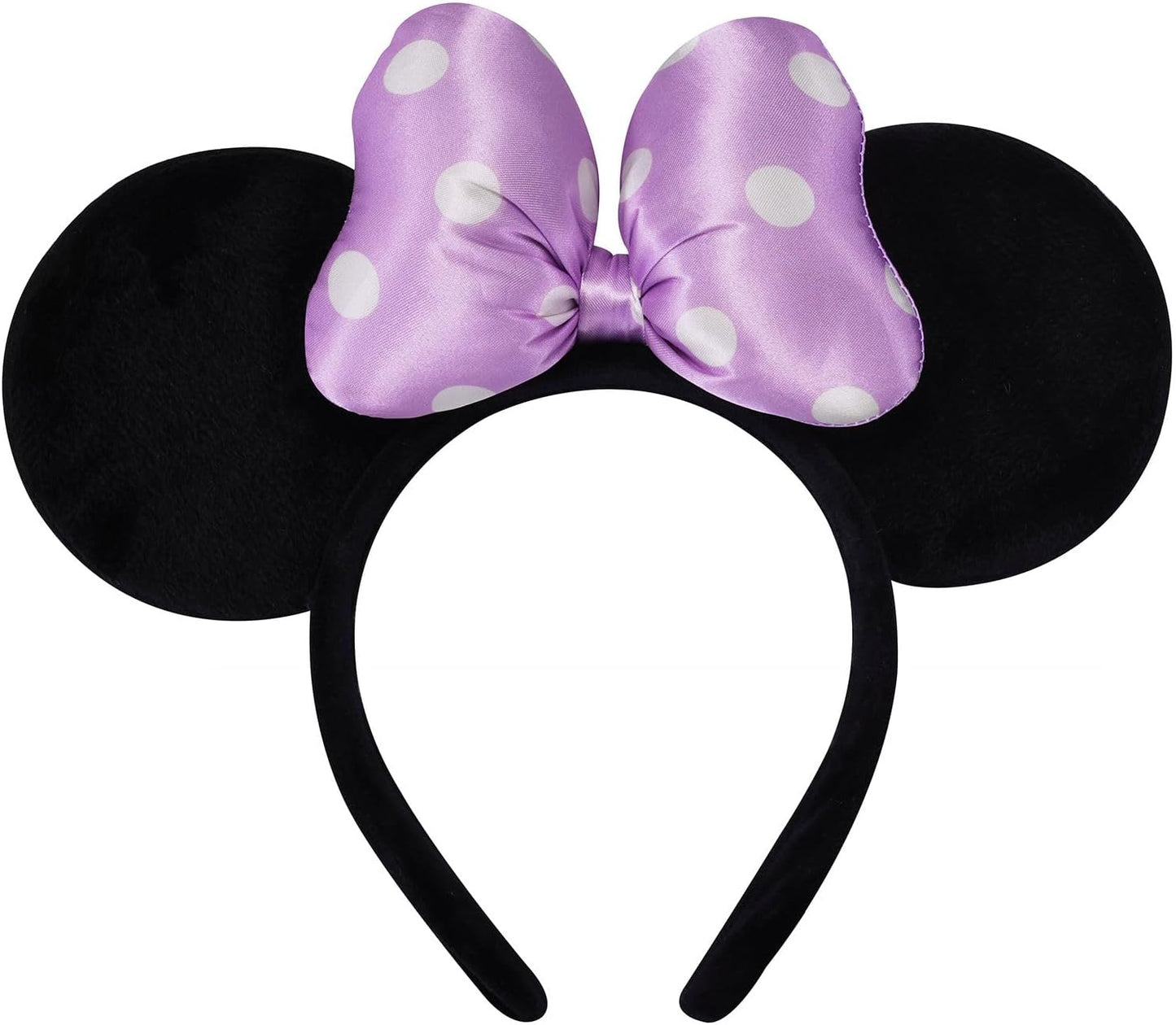 ODOCARE Handmade Mouse Ears Headband for Women and Ladies, Polka Dot Bow Mini Ears Costume Accessories