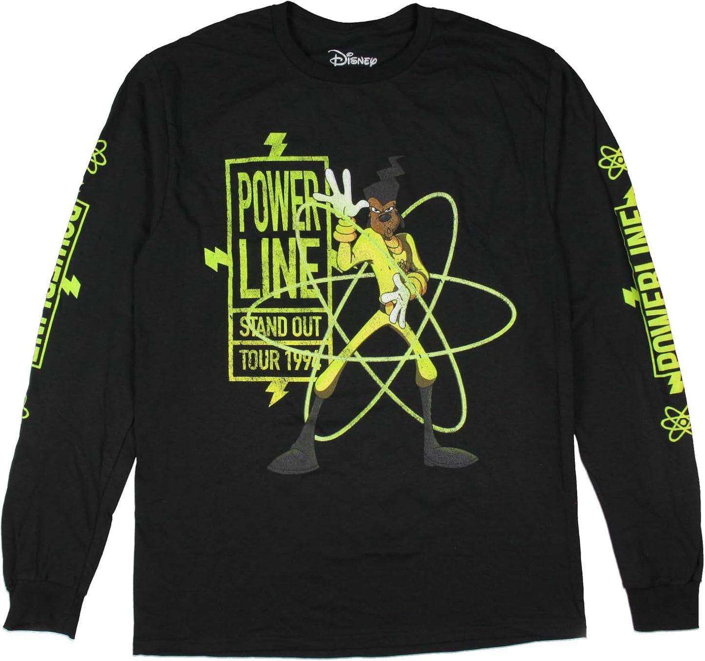 Disney Powerline Stand Out Concert Goofy Tour Camiseta de manga larga para hombre