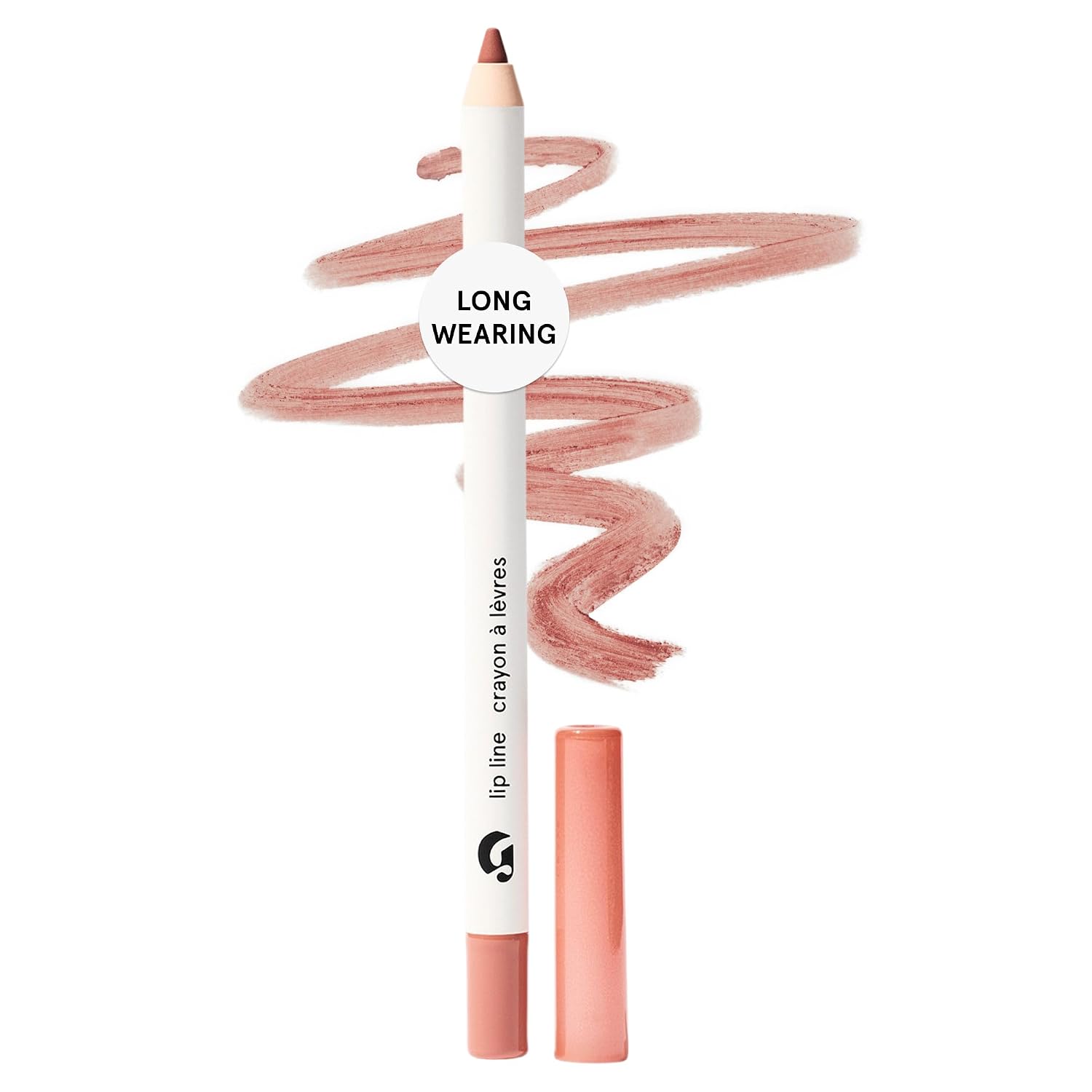 Glossier Lip Line, Bit - Mauve Lip Liner Pencil, Long Lasting Water-Resistant Smudge-Resistant Transfer-Resistant Medium Coverage Definer with Jojoba Oil, Natural Shape and Tones for Sensitive Skin