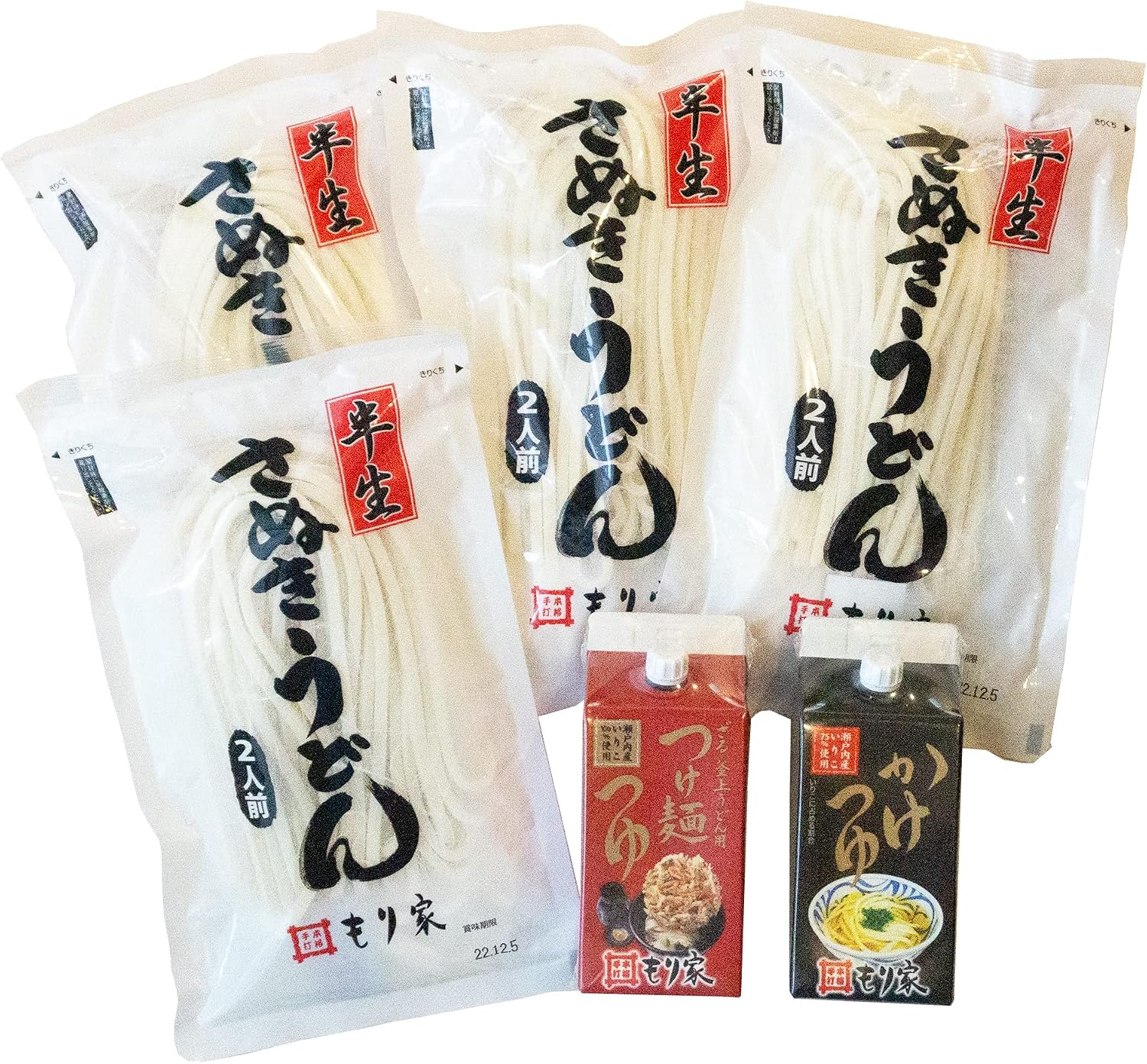 Kagawa Honkaku Teduchi Moriya Semi-Fresh Udon Gift Set (Includes 2 Types of Tsuyu) [Annually Visited by 150,000 People, Top Popular Store in Kagawa] Sanuki Udon, Sanuki Udon 10 Servings Gift, Year-End