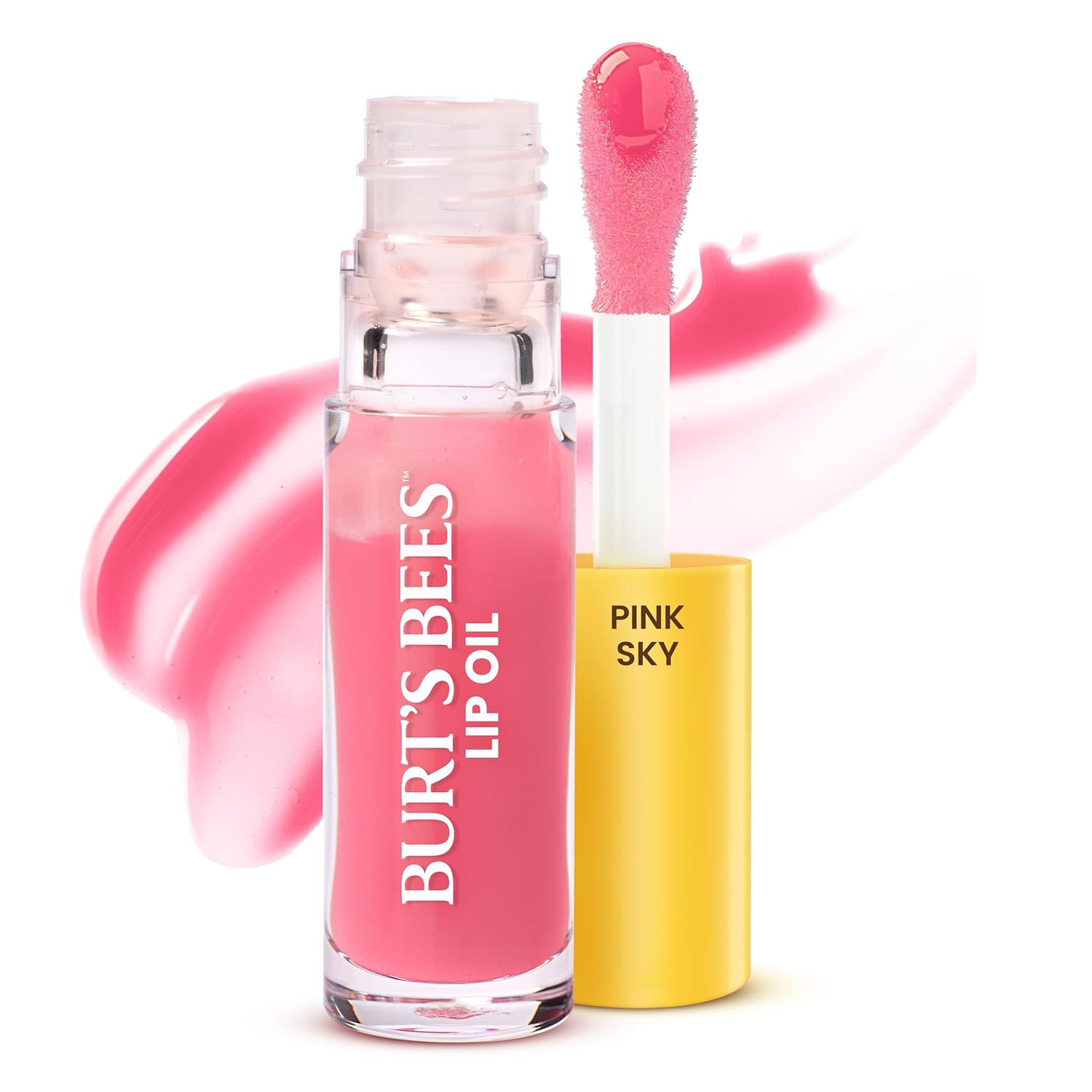 Burt's Bees Aceite Labial Plum Twilight, Hidratación Instantánea, Nutre y Suaviza los Labios, Toque de Color Transparente, Acabado de Alto Brillo, Aceite de Jojoba de Origen Responsable, No Pegajoso