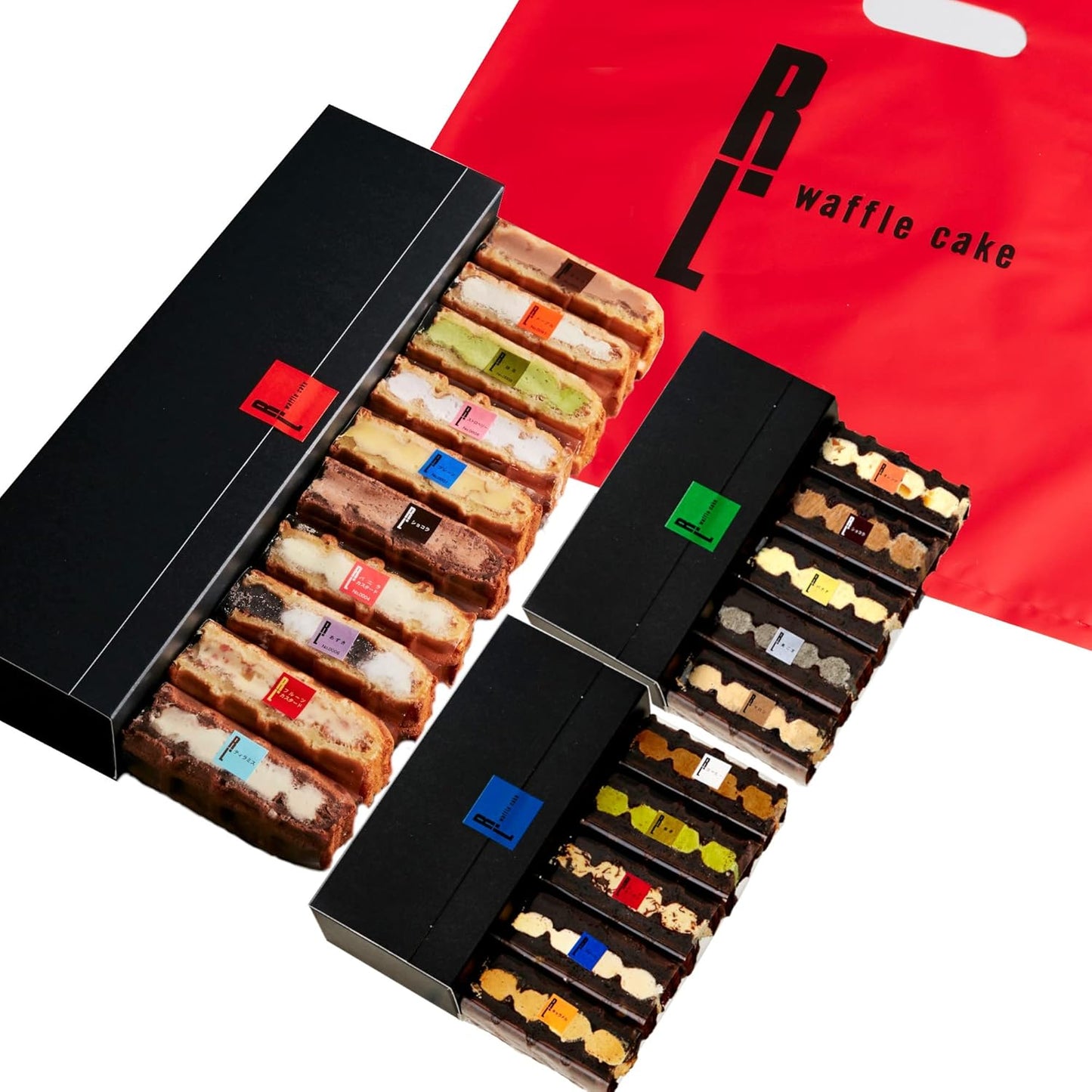 R.L Waffle Cake Sweets Gift Everyday Thank You Cards with Carry Bag Freezer, 10 Pcs