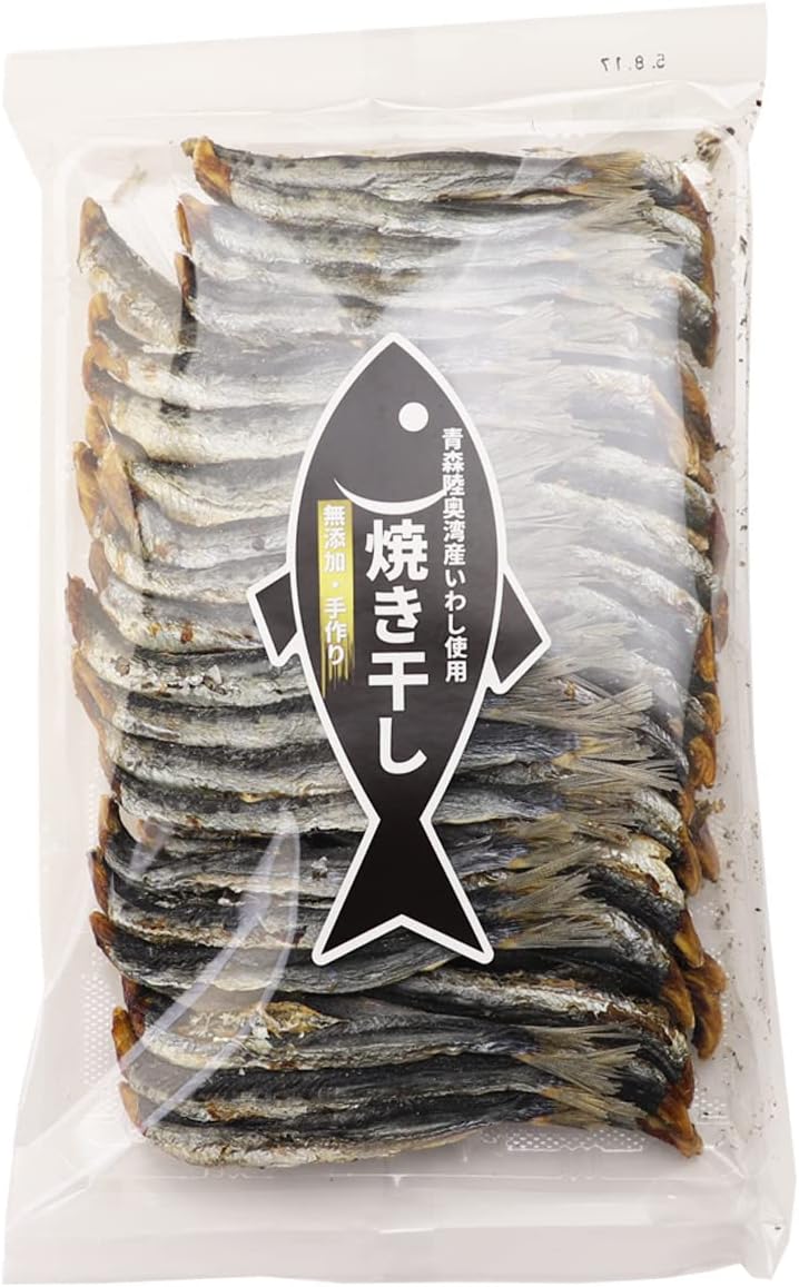 Handmade Charcoal Fire, Roasted & Dried Iwashi (Produced in Wakinozawa, Outigahama), Rakuawan, Aomori Prefecture, 3.2 oz (90 g)