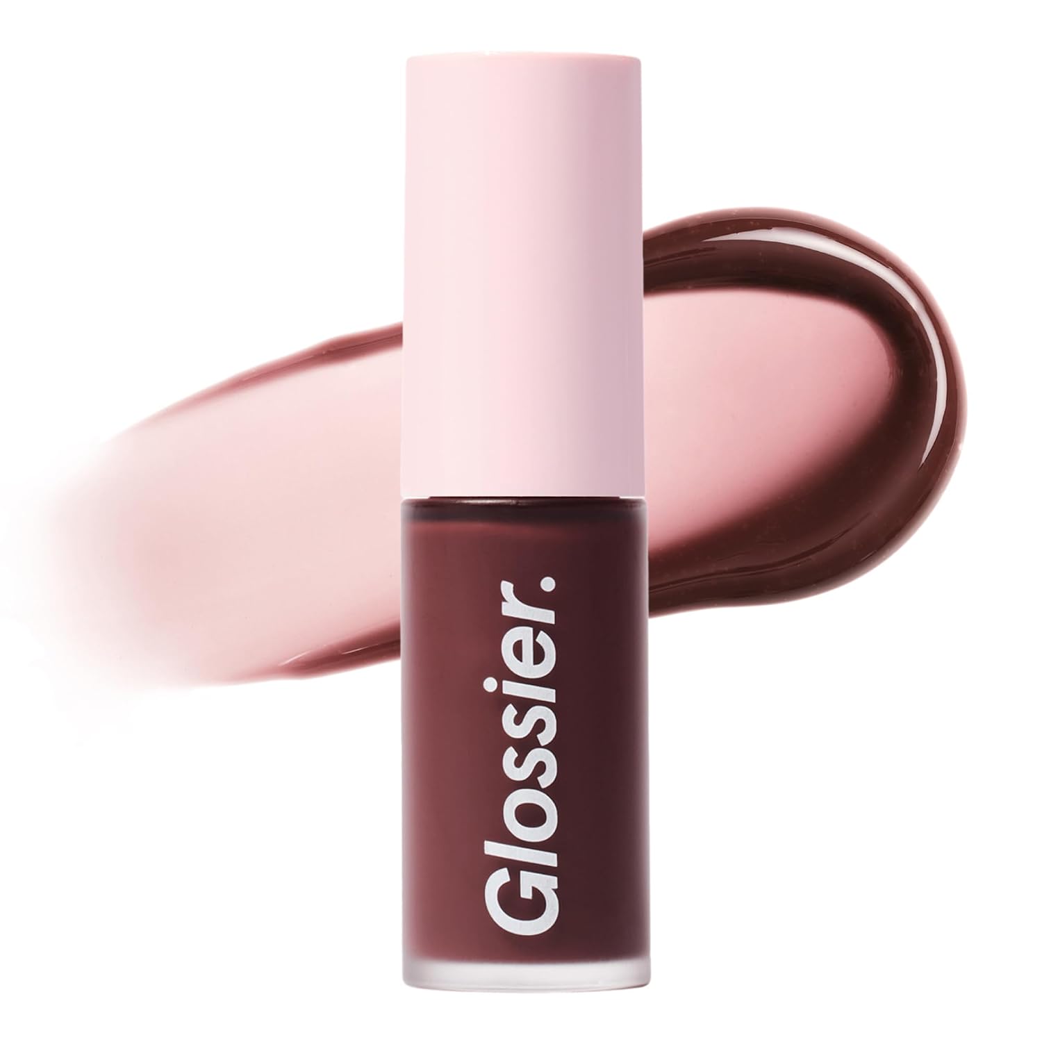 Glossier Lip Glaze - Hydrating Lip Oil Cream, Tinted High-Shine Finish + Apricot, Raspberry, Shea Butter & Menthol Cooling - Lightweight, Up to 12Hr Hydration - Icy, Clear Blue, 8 ml.