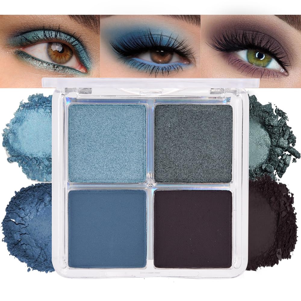 evpct - Paleta de sombra de ojos cuadrada en polvo mate marrón desnudo, rosa desnudo claro, marrón oscuro natural, sombra de ojos mate ahumada de alta pigmentación, mini paleta de maquillaje para