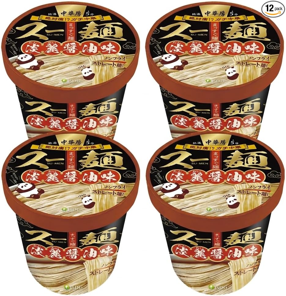 Doctor/Food Source, Chinese Style Suu Noodles, Flower Pepper, Salt Flavor, Tanrei Soy Sauce Flavor, Non-Fry, Instant Cup Noodles, Straight Noodles, Smooth Texture, Low Calories, Night Food, Snacks