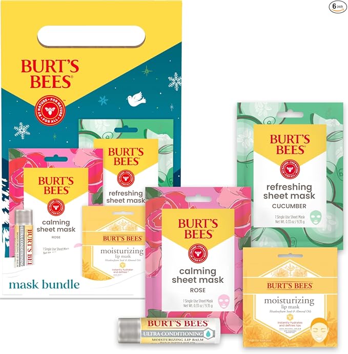 Ideas de regalos de Burt's Bees - Set clásicos, 6 productos en lata de regalo – Crema para cutículas, bálsamo para manos, bálsamo labial, ungüento Res-Q, reparación para manos y crema para pies
