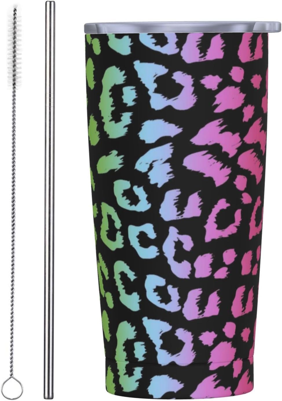 Vaso de mariposa púrpura con tapa y popote, taza de viaje aislada de acero inoxidable de 20 onzas, botella de agua caliente y fría, recuerdo de mariposa azul para hombres y mujeres