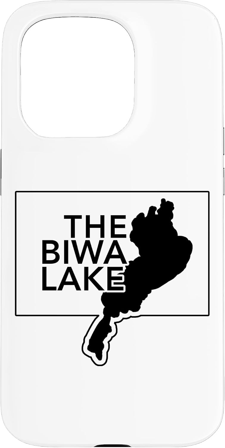 THE BIWA LAKE 琵琶湖 滋賀 地図【47都道府県】ジモTティ JIMO-T 地元愛 お土産 プレゼント 面白 スマホケース iPhone 16 Plus 用