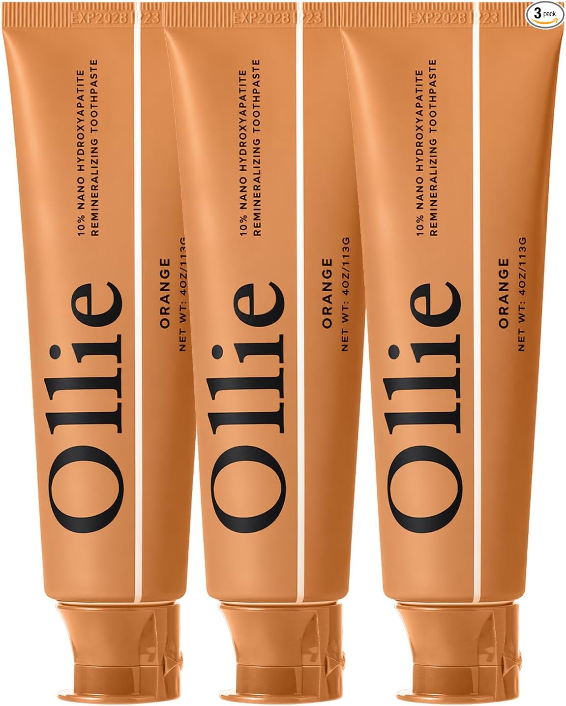 Ollie Pasta de dientes 10% Nano hidroxiapatita sin flúor para esmalte remineralizante, dientes sensibles y blanqueamiento, menta limpia, 4 onzas (paquete de 1)