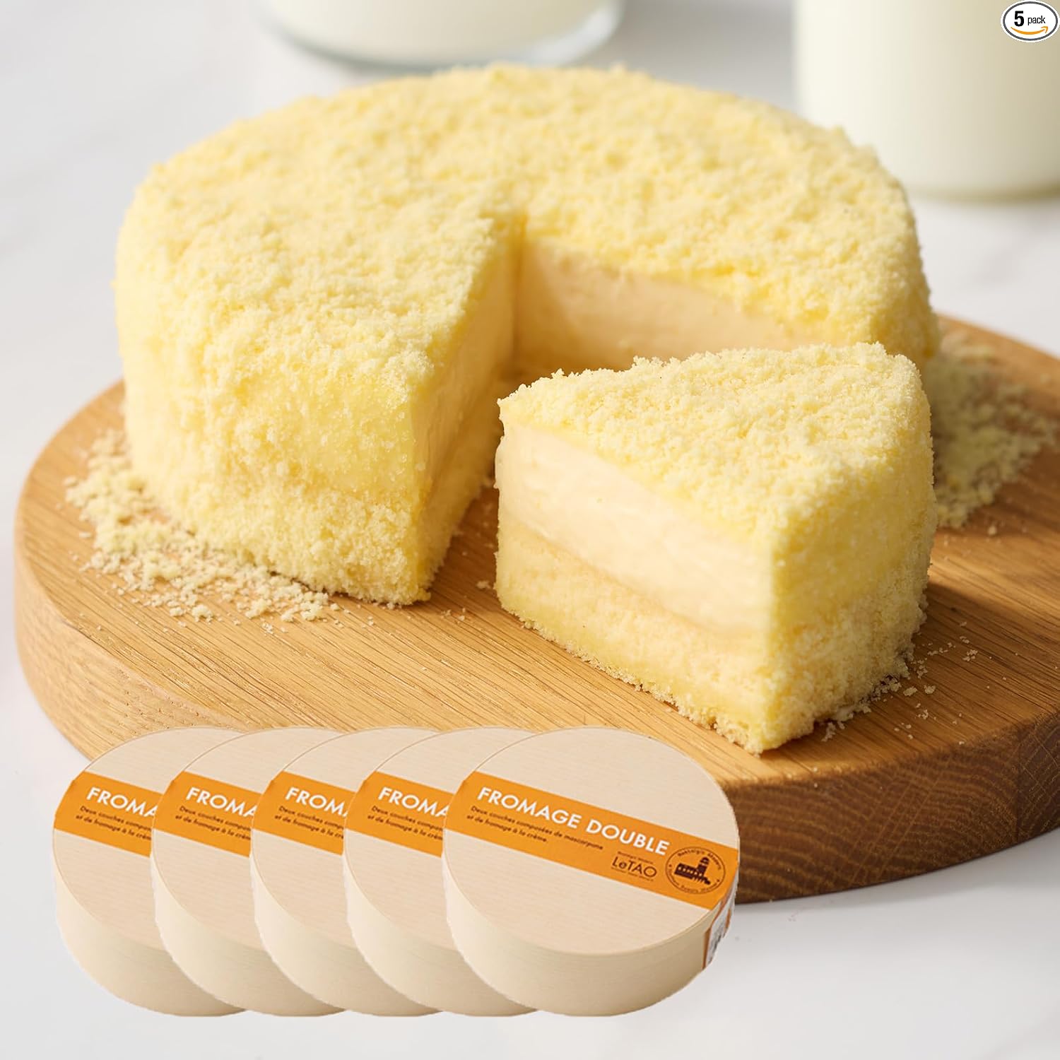 LeTAO Double Fromage Cheesecake, Single Item, Ships From Amazon, White Day, Dessert, Sweets, Gift, Present, Western Confectionery | Gift for Christmas, Birthday, Anniversary, Order, Sweets, Popular, Frozen Cake, Sweets, Hokkaido, Present, Sweets