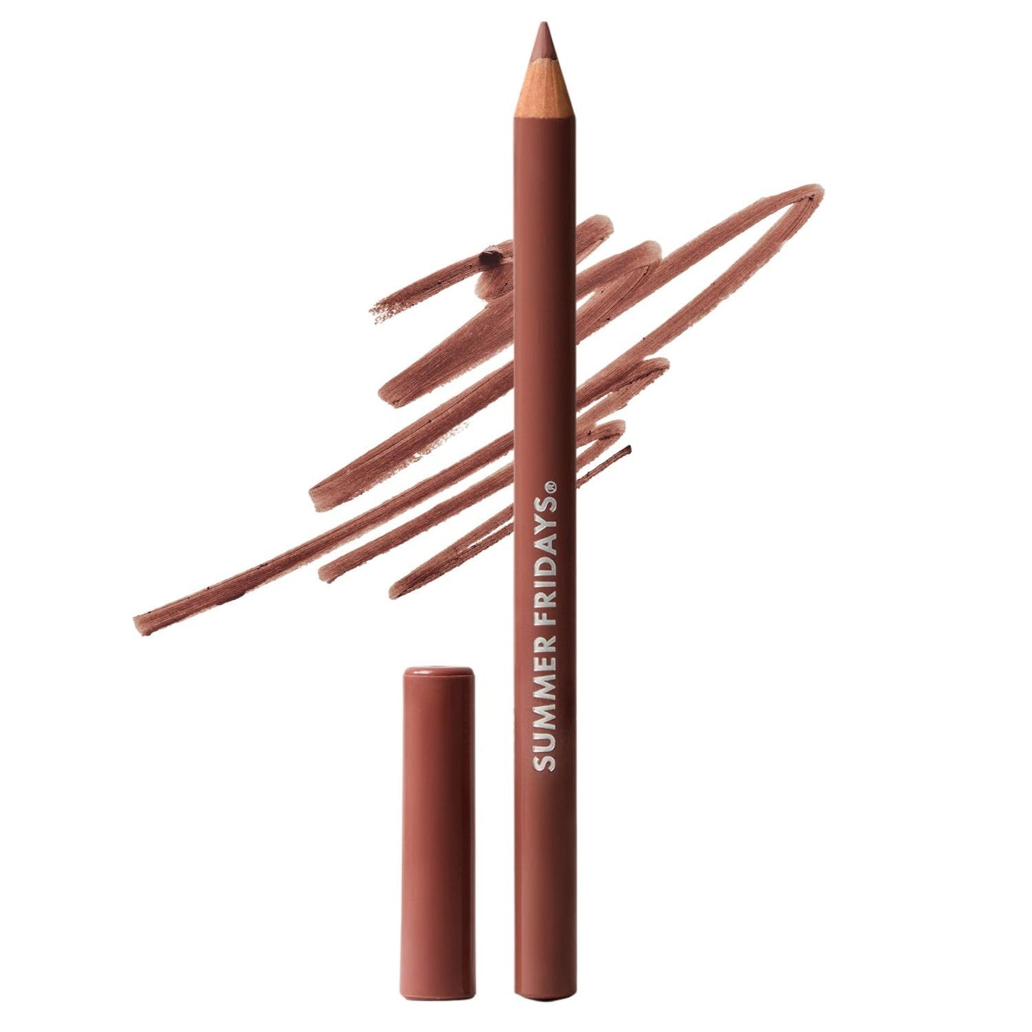 Summer Fridays SoftLine Lápiz delineador de labios, cremoso, de larga duración, mate, para definición esculpida, maquillaje infundido para cuidado de la piel con esferas de relleno hialurónico +