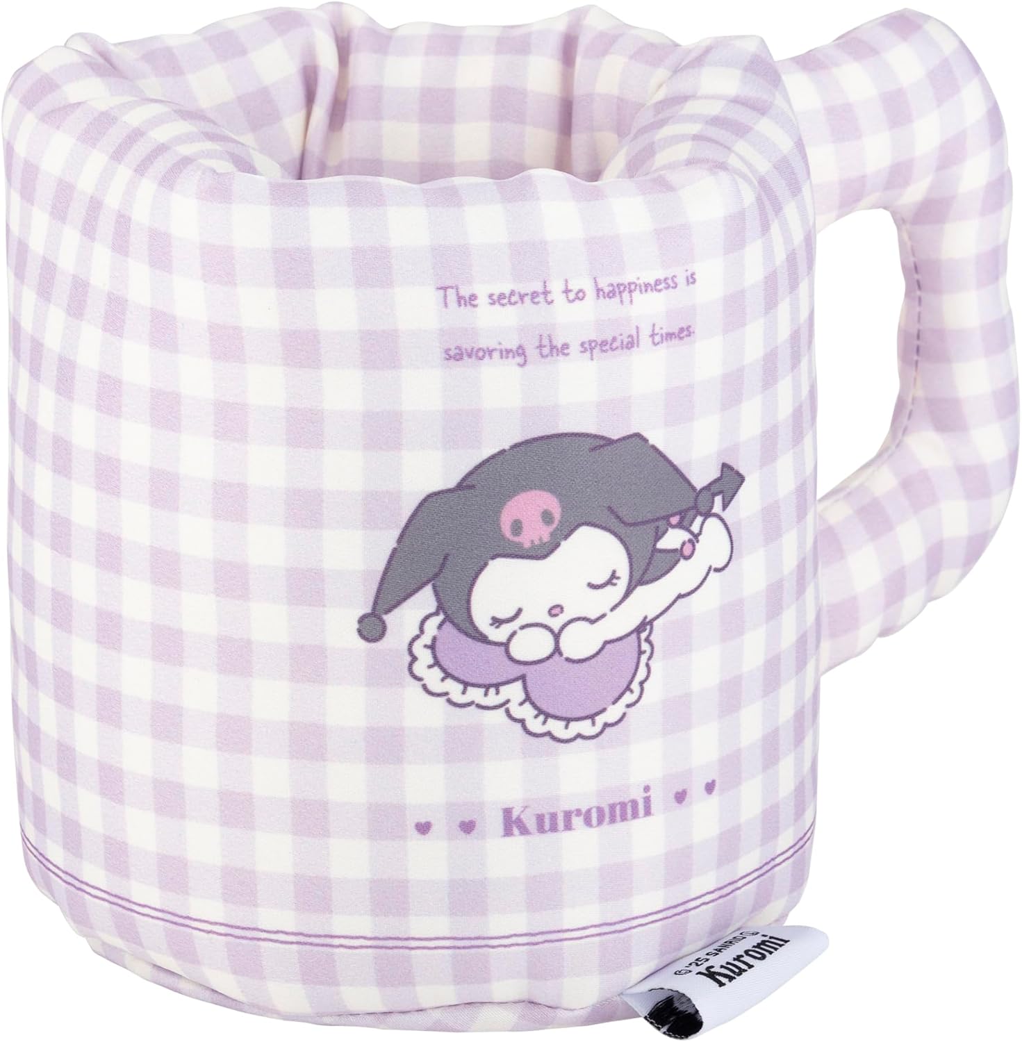 Moripilo 427411 Chrome Mug Style Trinket Case, Tabletop, Approx. 4.3 x 4.3 x 5.1 inches (11 x 11 x 13 cm), Blue, Gingham Plaid, Pen Holder, Cute, Goods, Present, Sanrio 427411