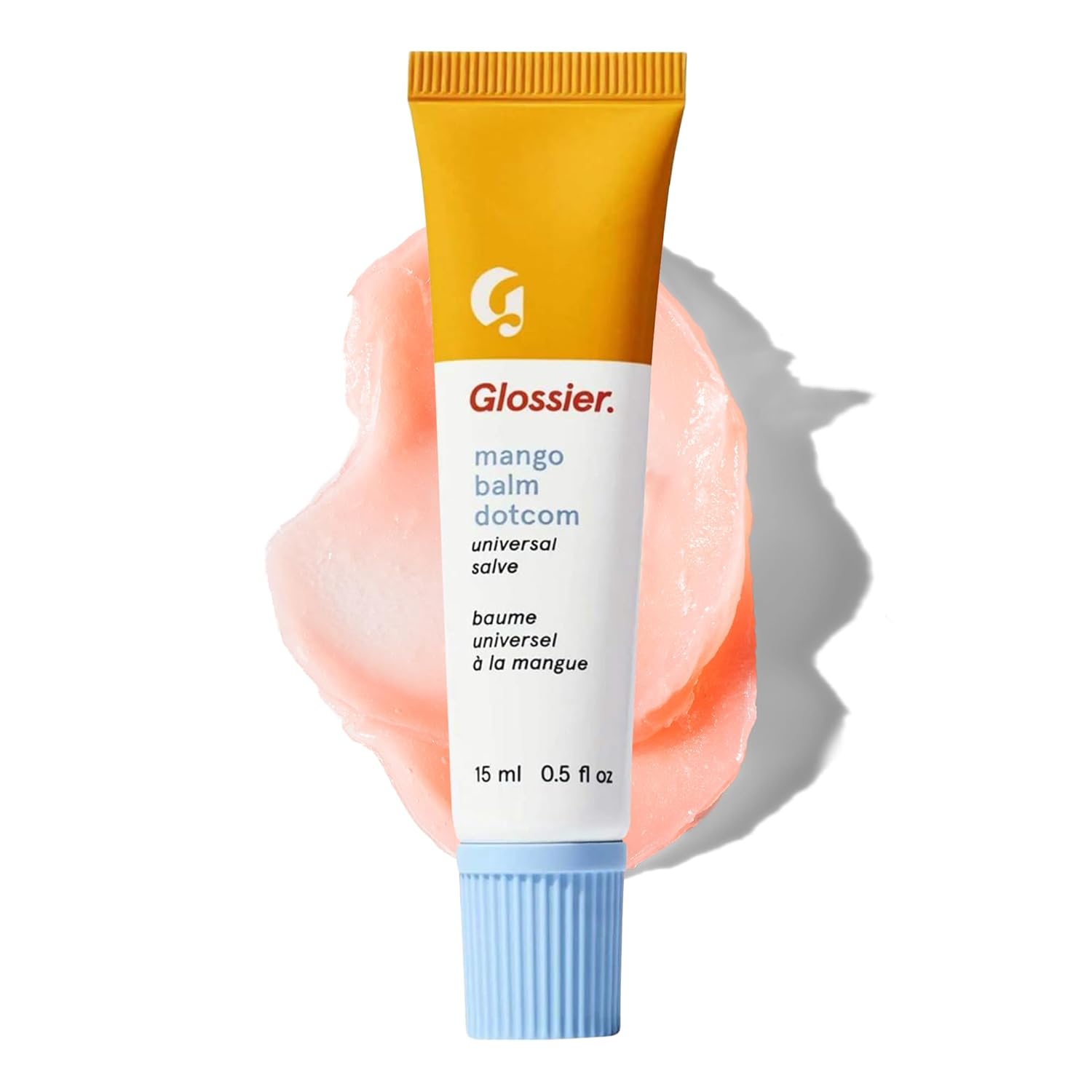 Glossier Balm Dotcom Hydrating Lip Balm - Universal Salve, Up to 12Hr Moisture - Lanolin, Beeswax & Castor Oil for Dry Lips, Cuticles & Skin - Coconut, Clear Untinted, 15ml