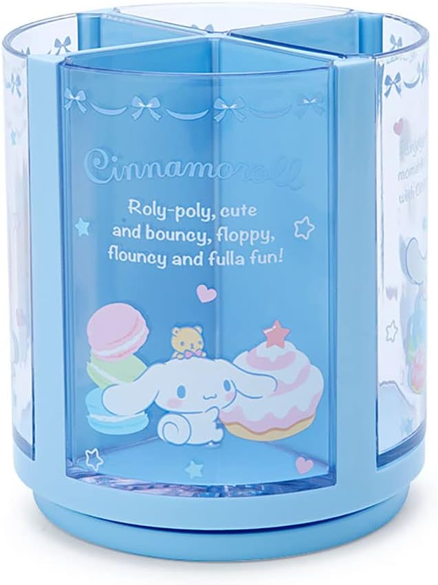 Sanrio 213179 Sanrio Kuromi Pen Stand, Purple, Plastic, Kuromi, 360 Degree Rotation, Pen Stand, Pen Holder, Cosmetics, Makeup Brushes, Tulle, Pet Character