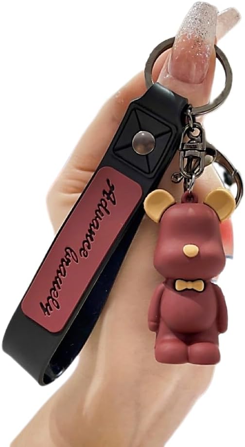 Cowes Keychain, Popular, Cute, 3D, Simple, Cute Bear, Car Key Holder, Strap, Decoration, Friends, Lovers, Gift