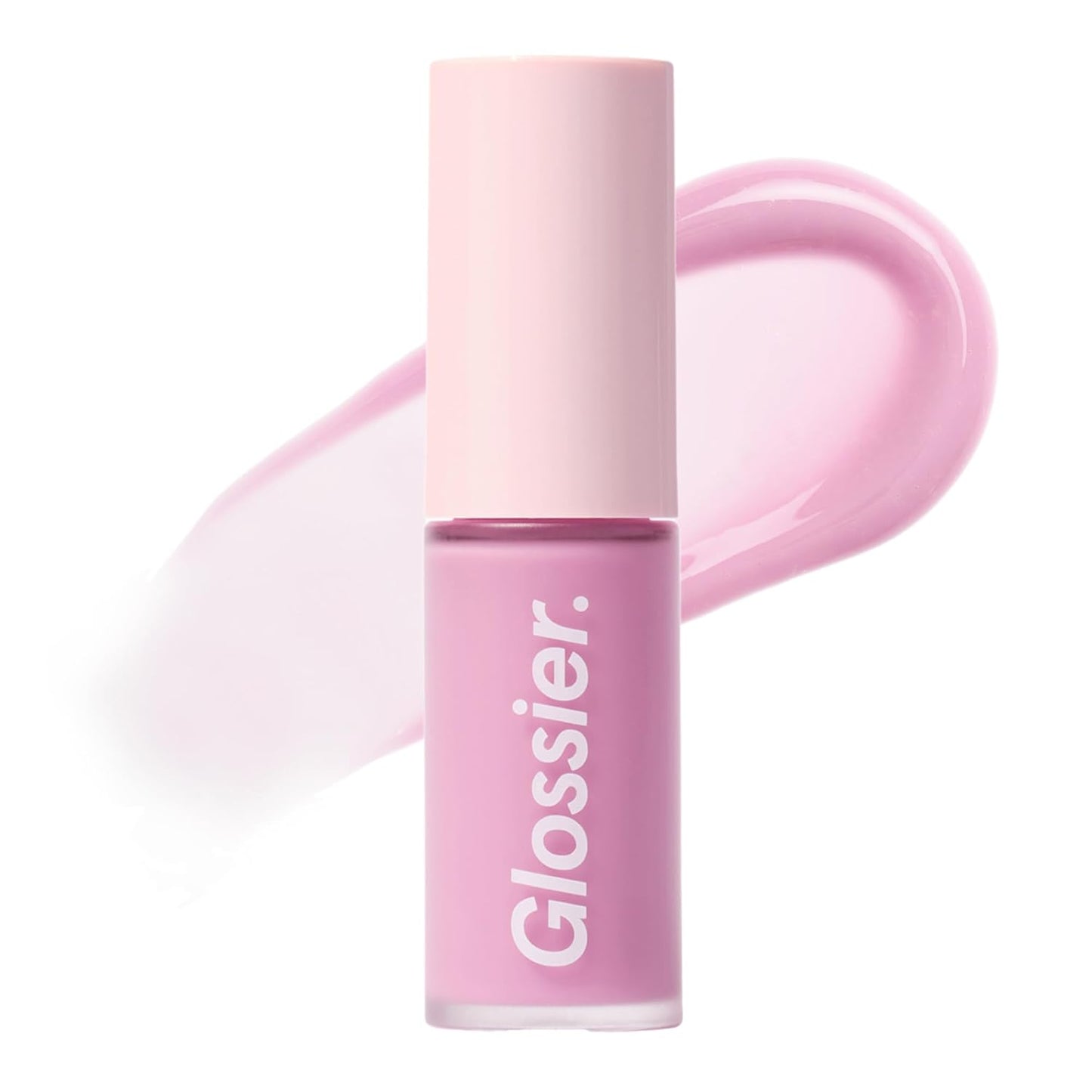 Glossier Lip Glaze - Hydrating Lip Oil Cream, Tinted High-Shine Finish + Apricot, Raspberry, Shea Butter & Menthol Cooling - Lightweight, Up to 12Hr Hydration - Icy, Clear Blue, 8 ml.