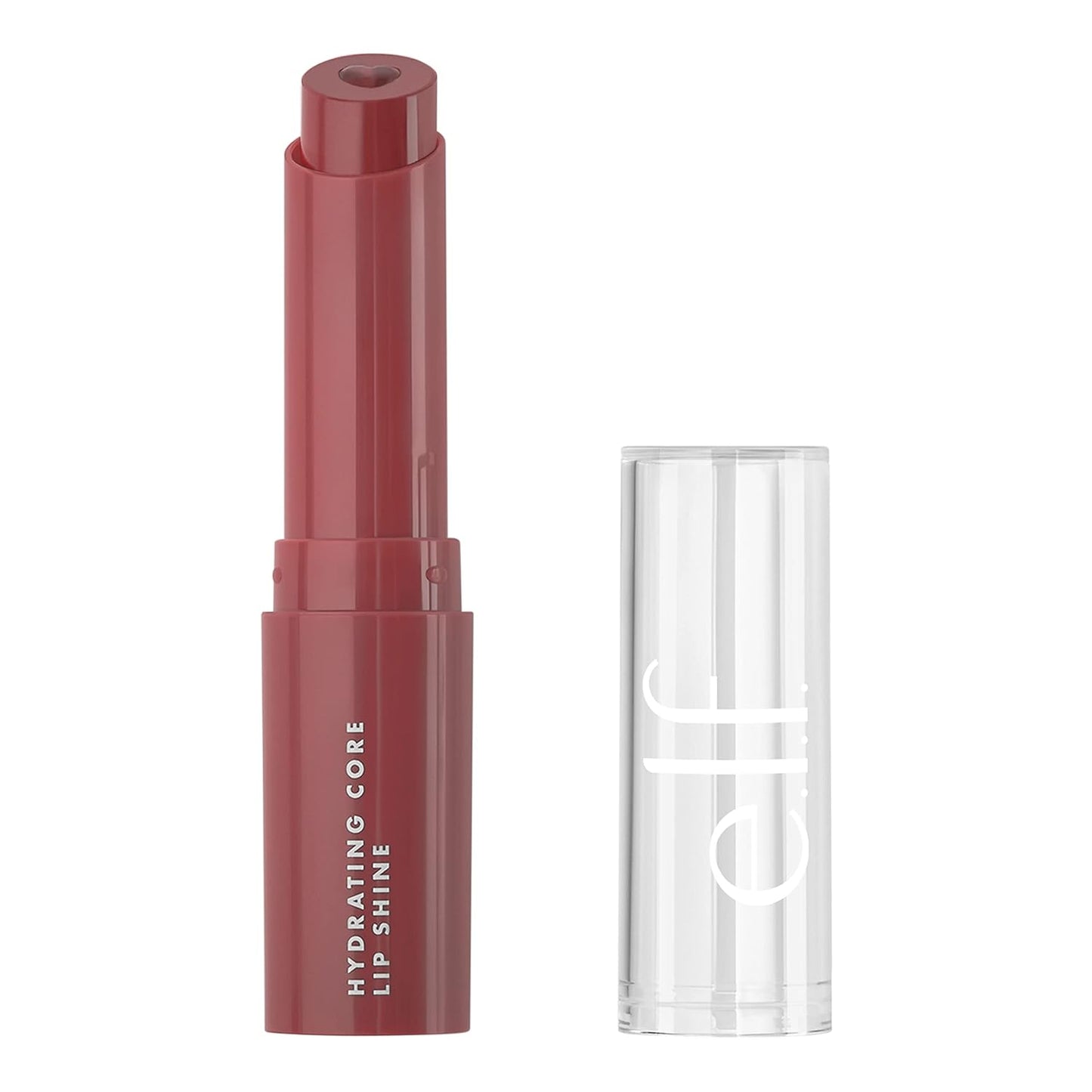 e.l.f. Hydrating Core Lip Shine with Shea Butter & Vitamin E, Tinted Lip Balm for A Smooth, Glossy Finish & Long-Lasting Moisture, Ecstatic Deep Berry