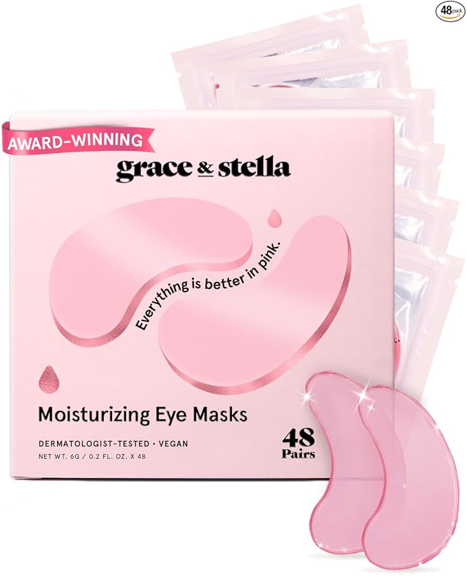 grace & stella - Mascarilla para debajo de los ojos galardonada - Regalos para mujeres - Regalos para niñas adolescentes - Parches de gel para ojeras, ojos hinchados, bolsas debajo de los ojos