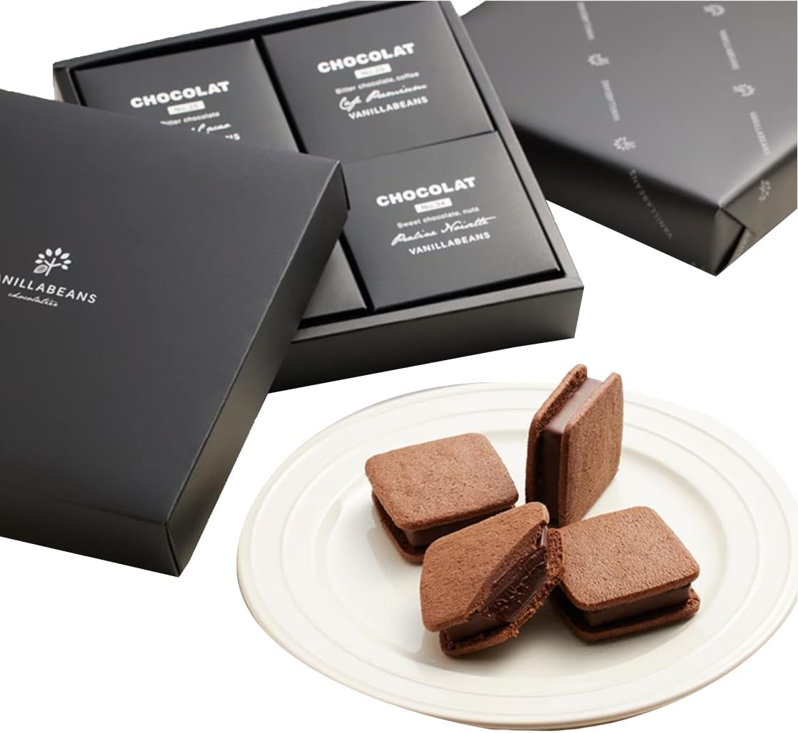 Vanilla Beans, Showcola (Set of 2), Chocolate Gift | お菓子 (手提げ袋付き 個包装) 詰め合わせ 菓子折り お返し プレゼント 手土産 スイーツ チョコ チョコサンド