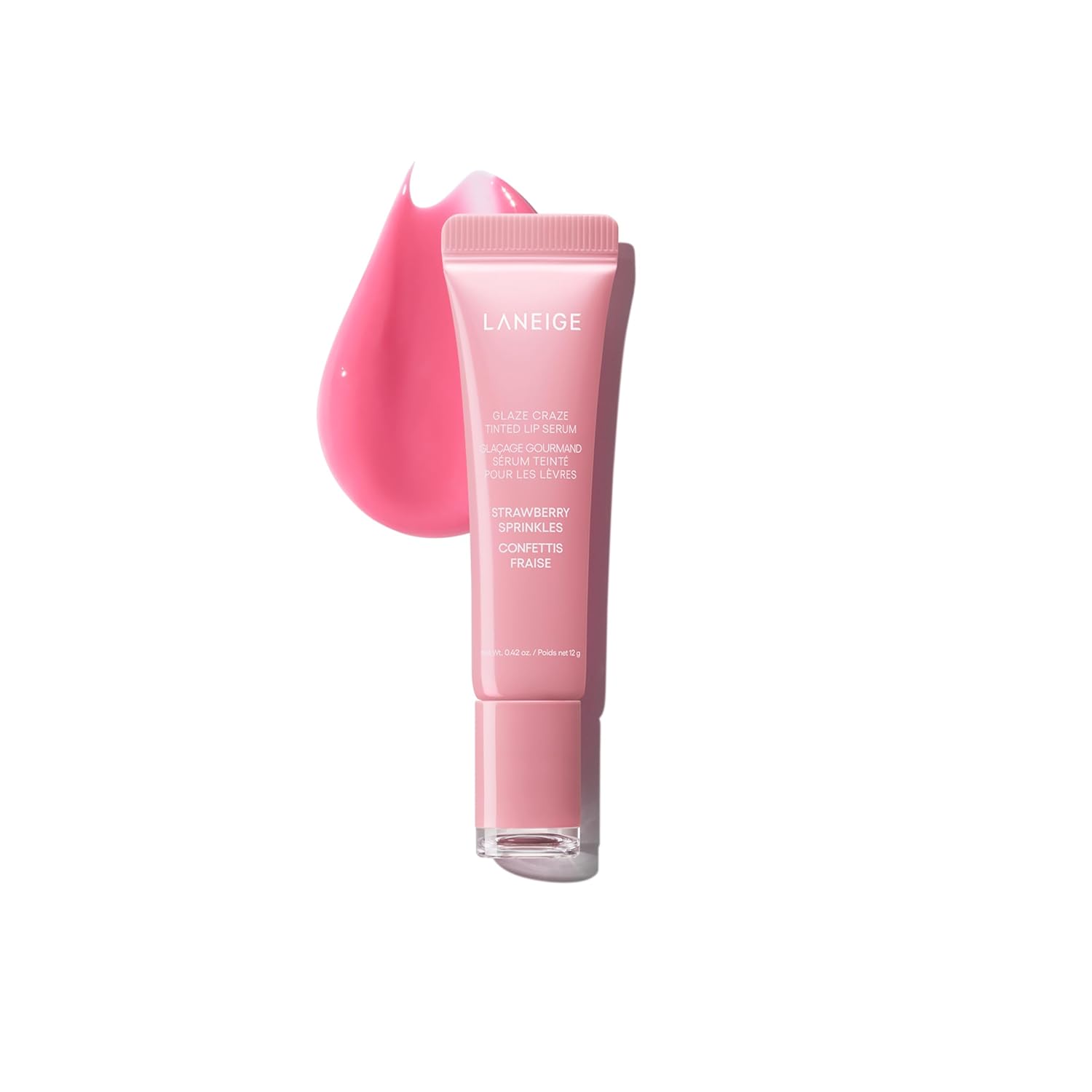 LANEIGE - Suero labial brillante Glaze Craze: Suero labial hidratante para labios brillantes y nutridos con polipéptidos voluminizadores