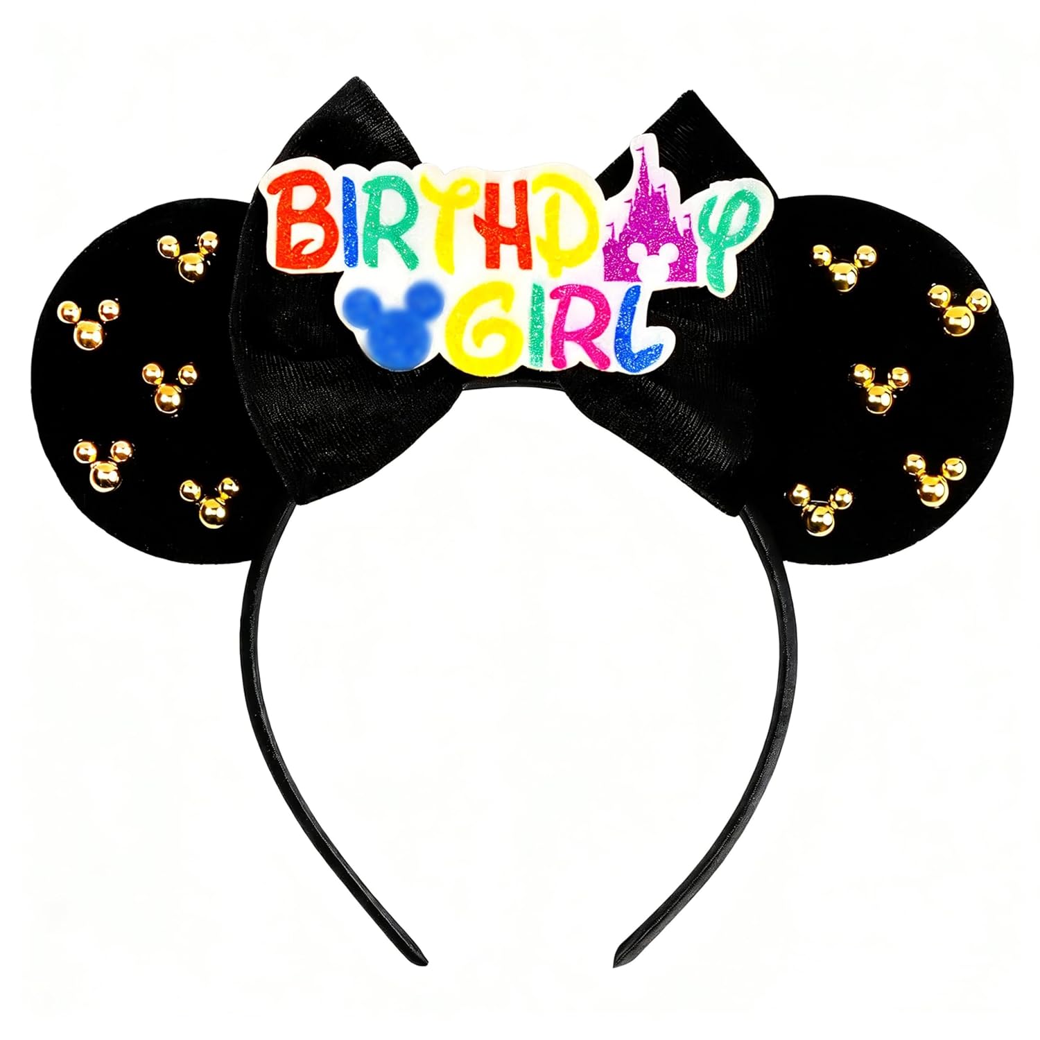bianbaistar Colorida diadema de orejas de ratón inspirada en caramelos con purpurina brillante, perfecta para fiestas divertidas, eventos temáticos y celebraciones navideñas