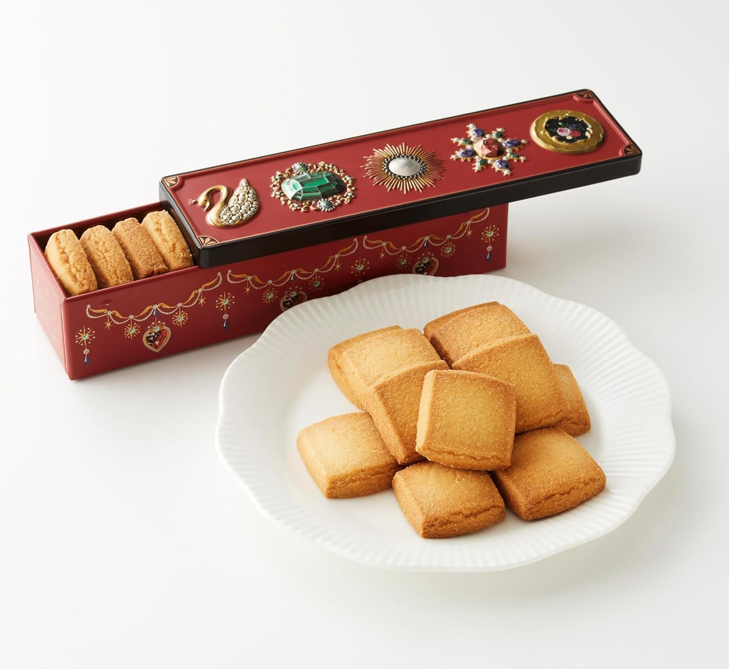 SABLE D’OR Cookie Tin, Western-style Pastry Gift, Cookie Gift, Valentine's Day, White Day (Blue)