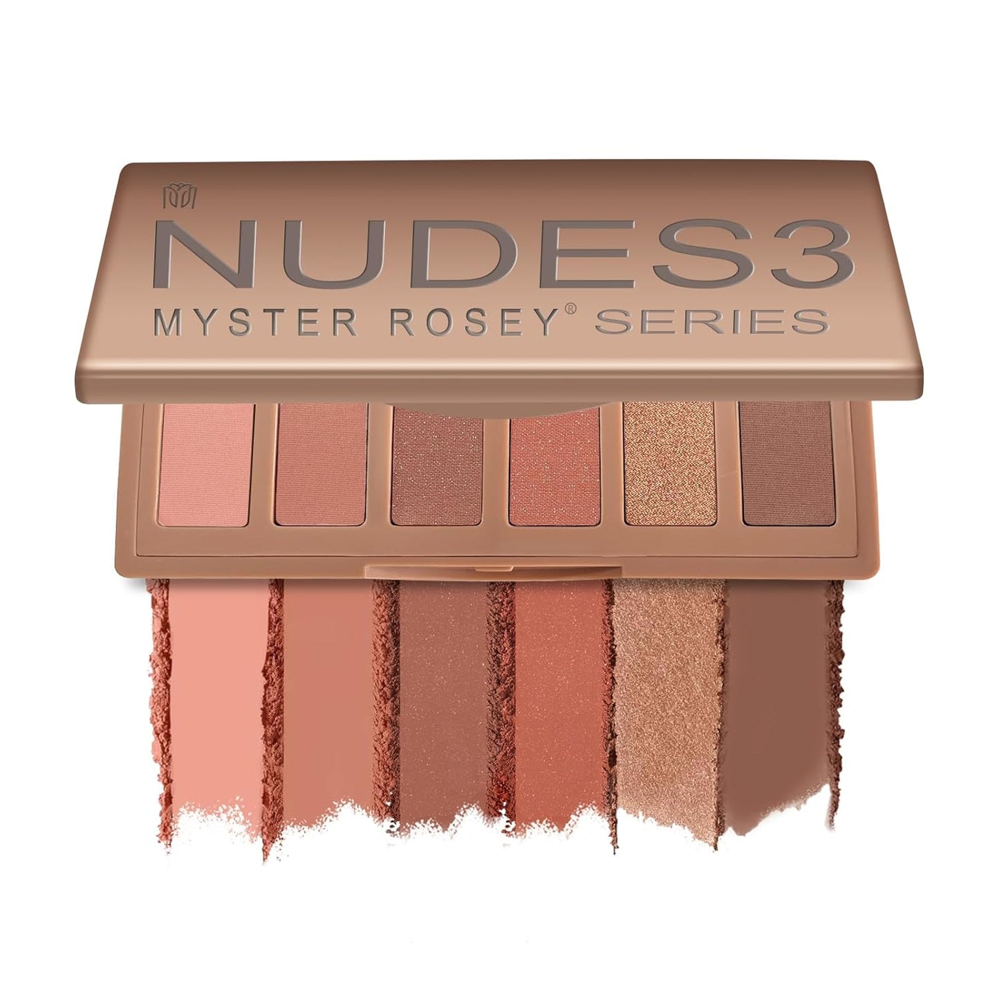 MYSTER ROSEY Nudes 2 Series Mini Eyeshadow Palette, Velvety Matte&Satin Finish, 6 Nude Taupe & Brown Neutral Eye Shadows, Travel Friendly Size, Vegan, Cruelty -free