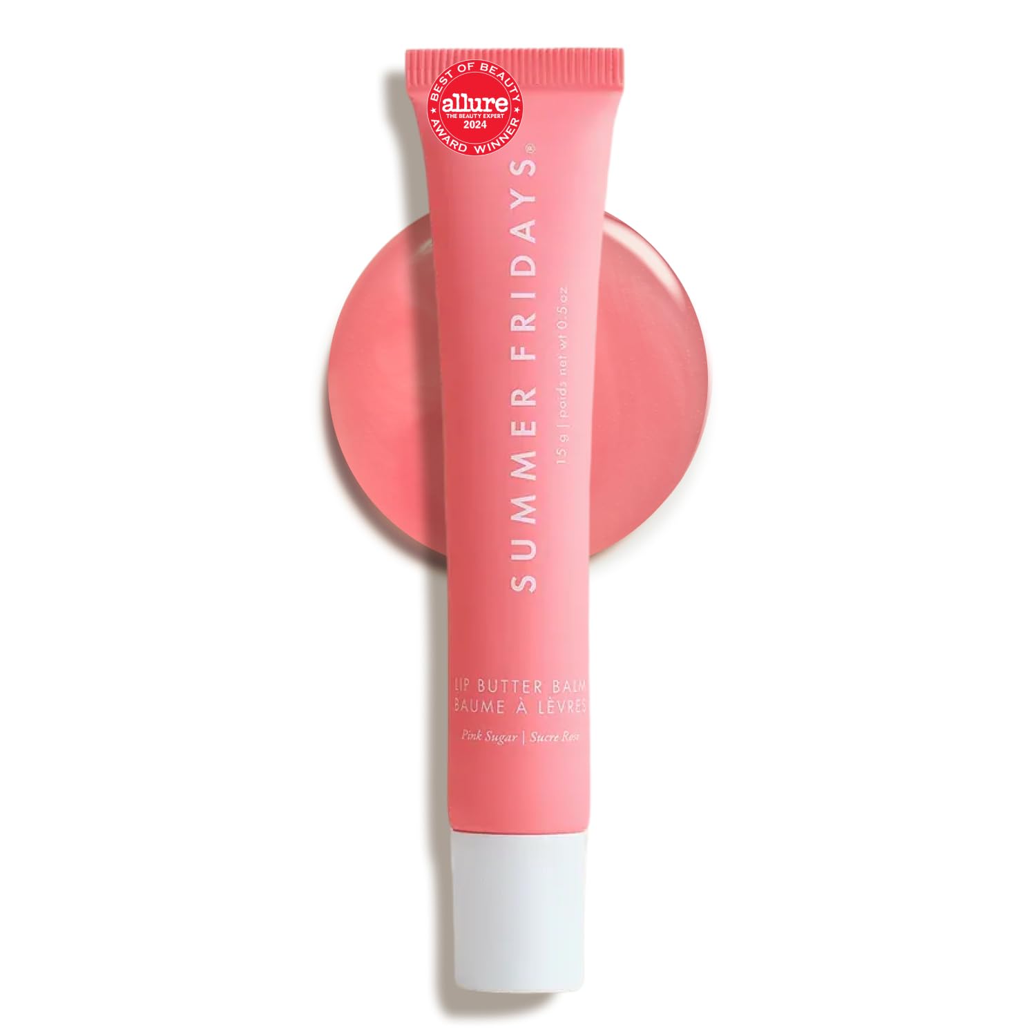 Summer Fridays Lip Butter Balm Sweet Pink Duo - Conditioning Tinted Lip Balm + Overnight Mask for Instant Shine + Color - With Hydrating Shea Butter - Strawberry Soft Serve + Birthday Cake (2 Count)