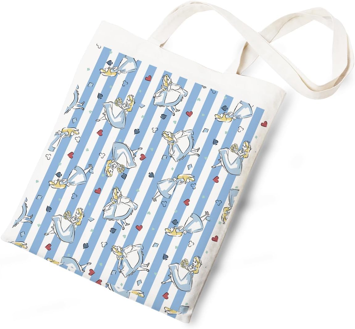 Silhouette of Alice Tote Bag Cotton Reusable Tote Shoulder Bag Fans Canvas Tote Bag For Gifts For Friends Fans