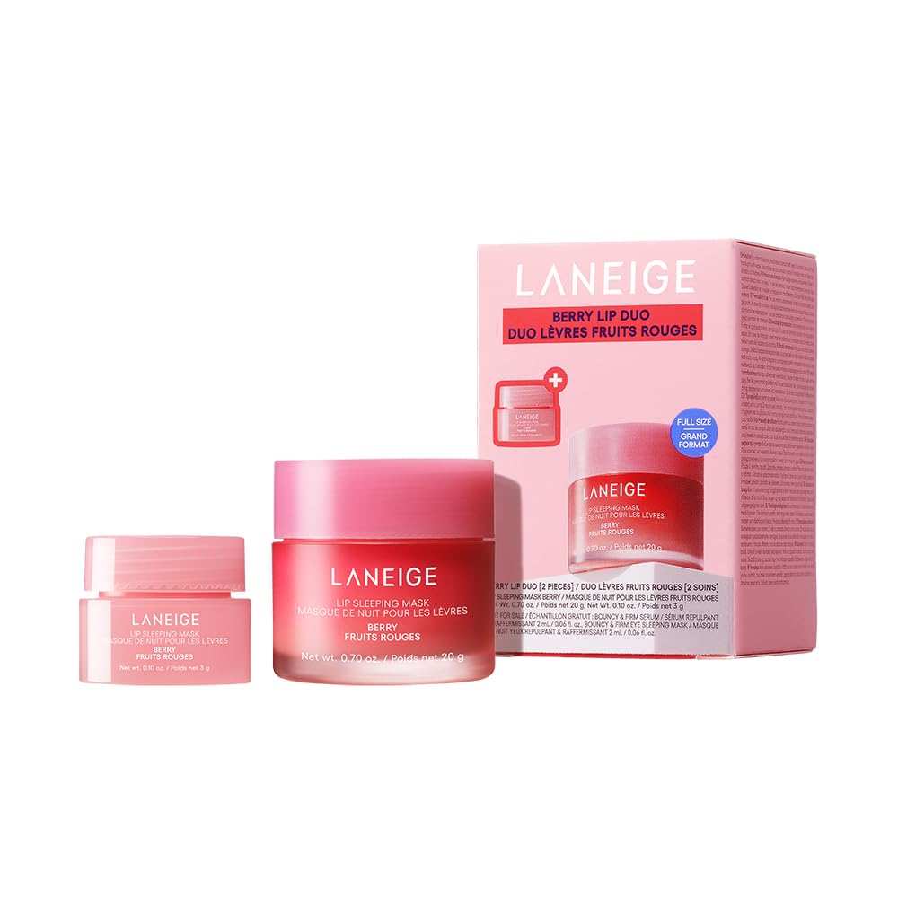 LANEIGE - Mascarilla nocturna para labios: Nutrir, hidratar, vitamina C, manteca de murumuru y manteca de karité, antioxidantes, labios escamosos y secos