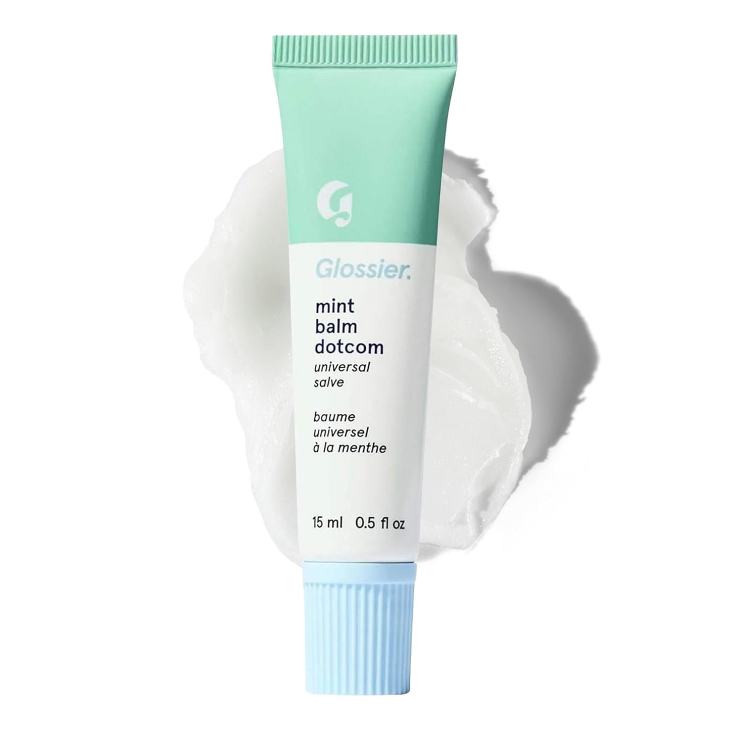 Glossier Balm Dotcom Hydrating Lip Balm - Universal Salve, Up to 12Hr Moisture - Lanolin, Beeswax & Castor Oil for Dry Lips, Cuticles & Skin - Coconut, Clear Untinted, 15ml