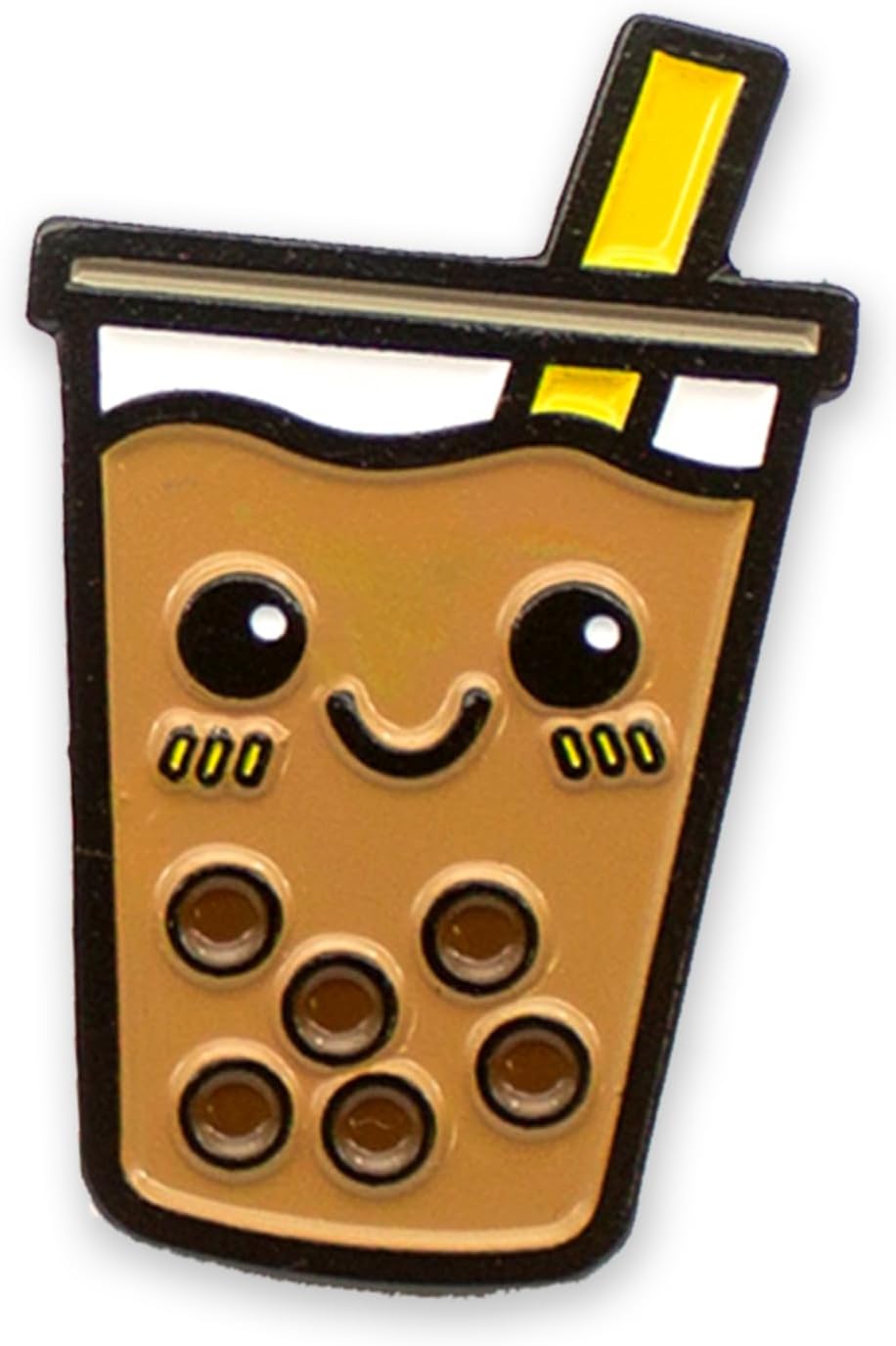 Enamel Pin Set for Backpack, Bag, Lapel, Kawaii Drink Button Collector - Boba Tea