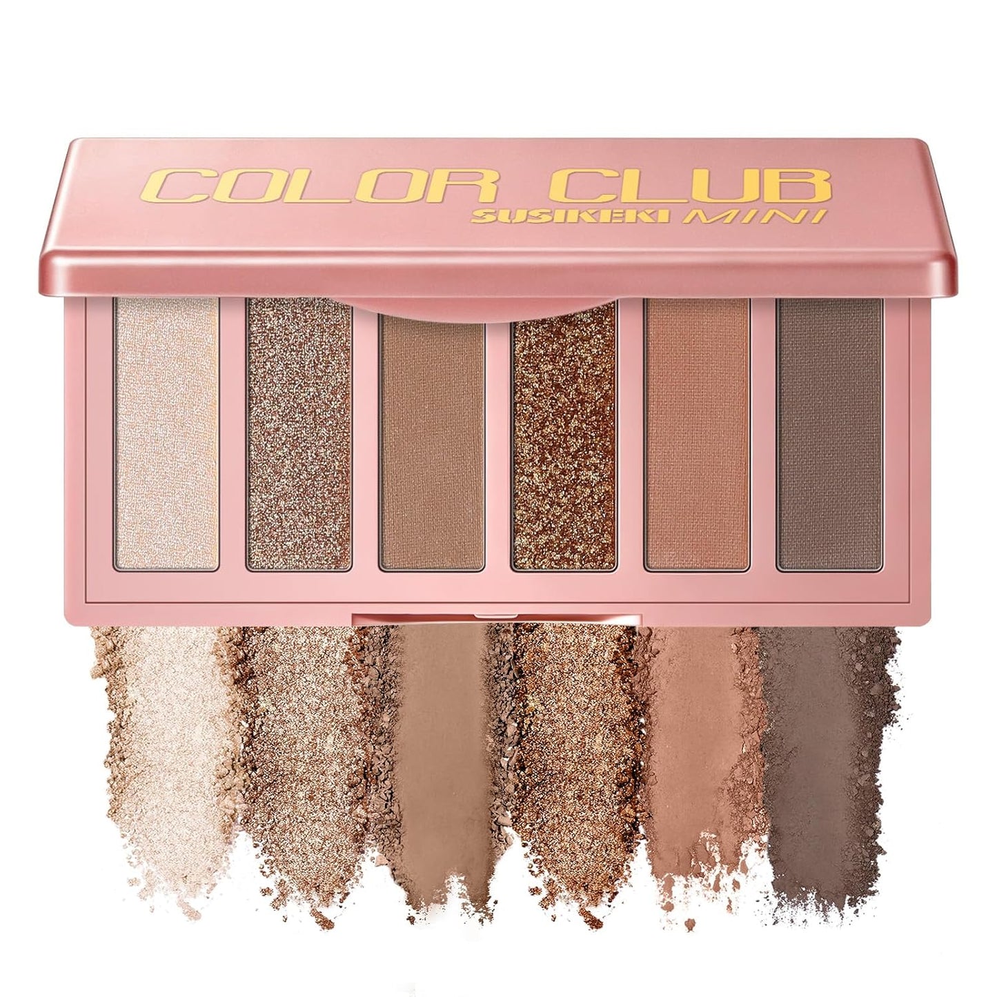 SUSIKEKI 6 Colores Mini Paleta de Sombras de Ojos Maquillaje Neutro Nude Ahumado Sombra de Ojos Taupe y Marrón Mate Paleta de Maquillaje con Espejo Altamente Pigmentado de Larga Duración Impermeable